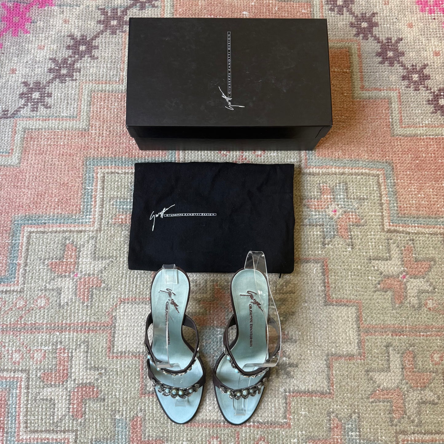 Y2K Giuseppe Zanotti Turquoise Mules - US 6.5-7