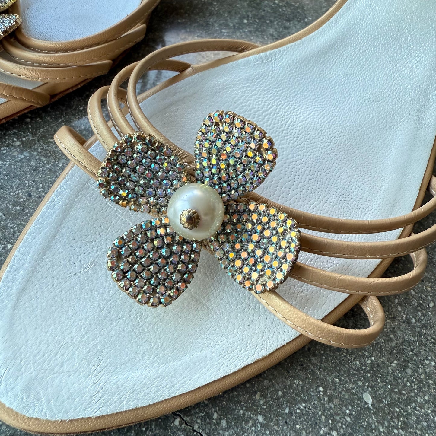 00s Giuseppe Zanotti Iridescent Flower Mules - US 8-8.5