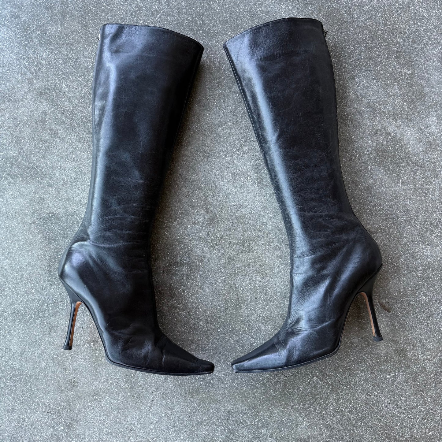 Jimmy Choo Kid Black Leather Boots - US 8.5