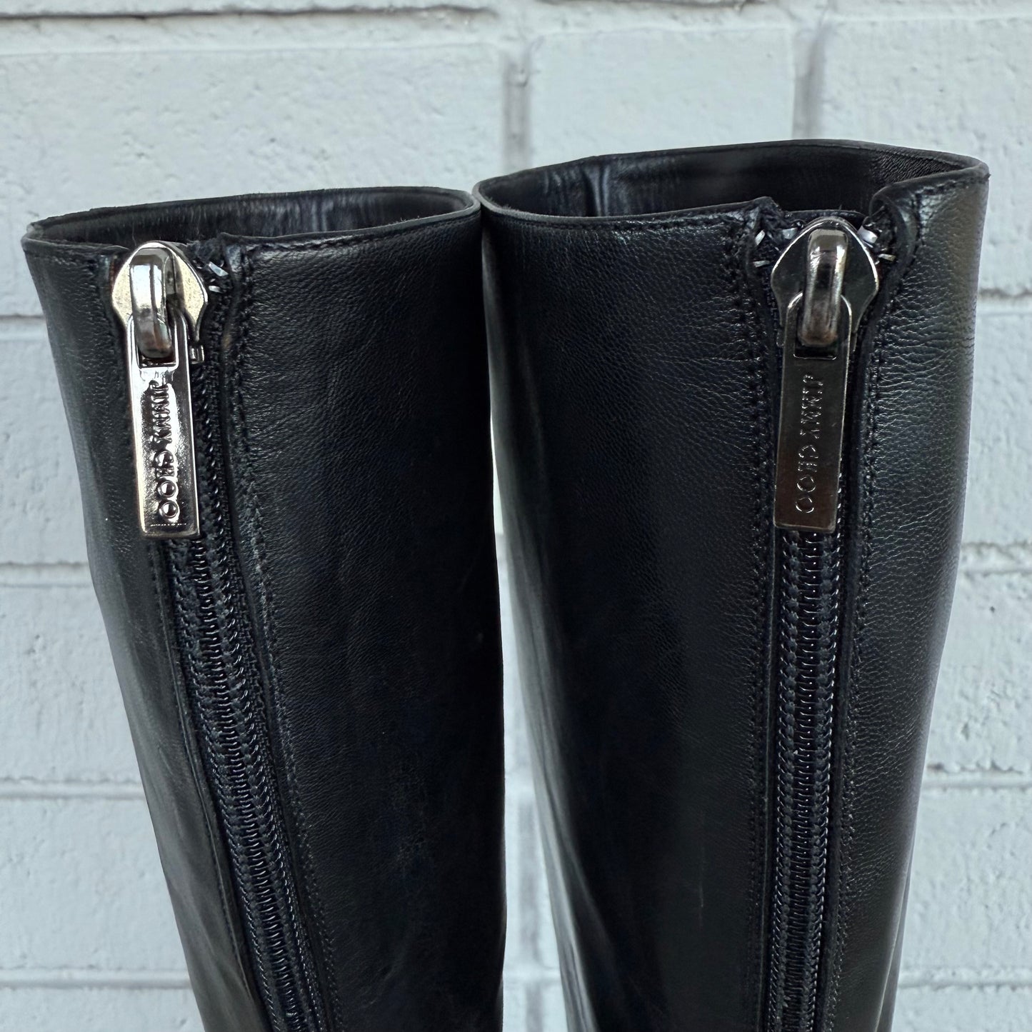 Jimmy Choo Kid Black Leather Boots - US 8.5
