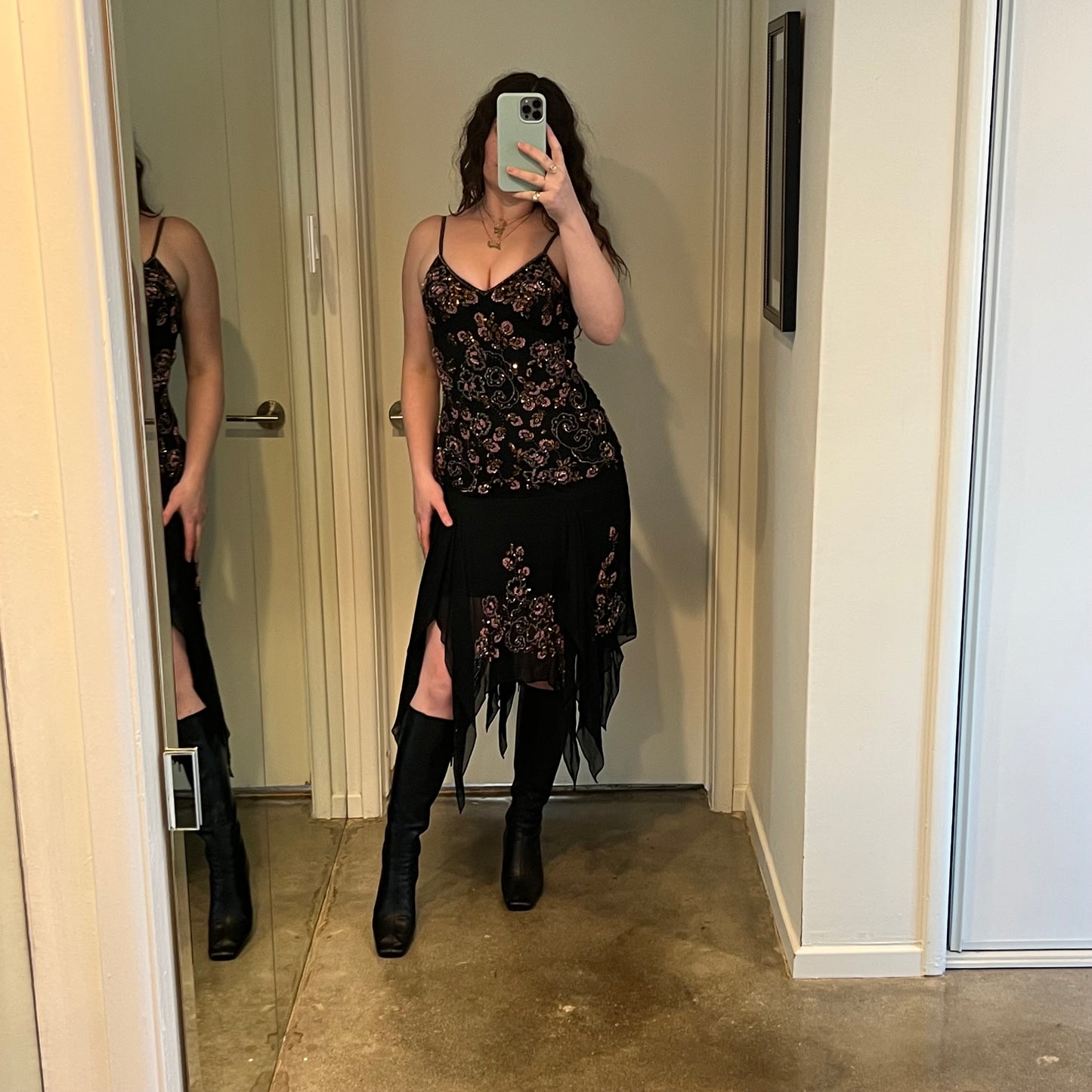 Vintage Sue Wong Silk Beaded Dress