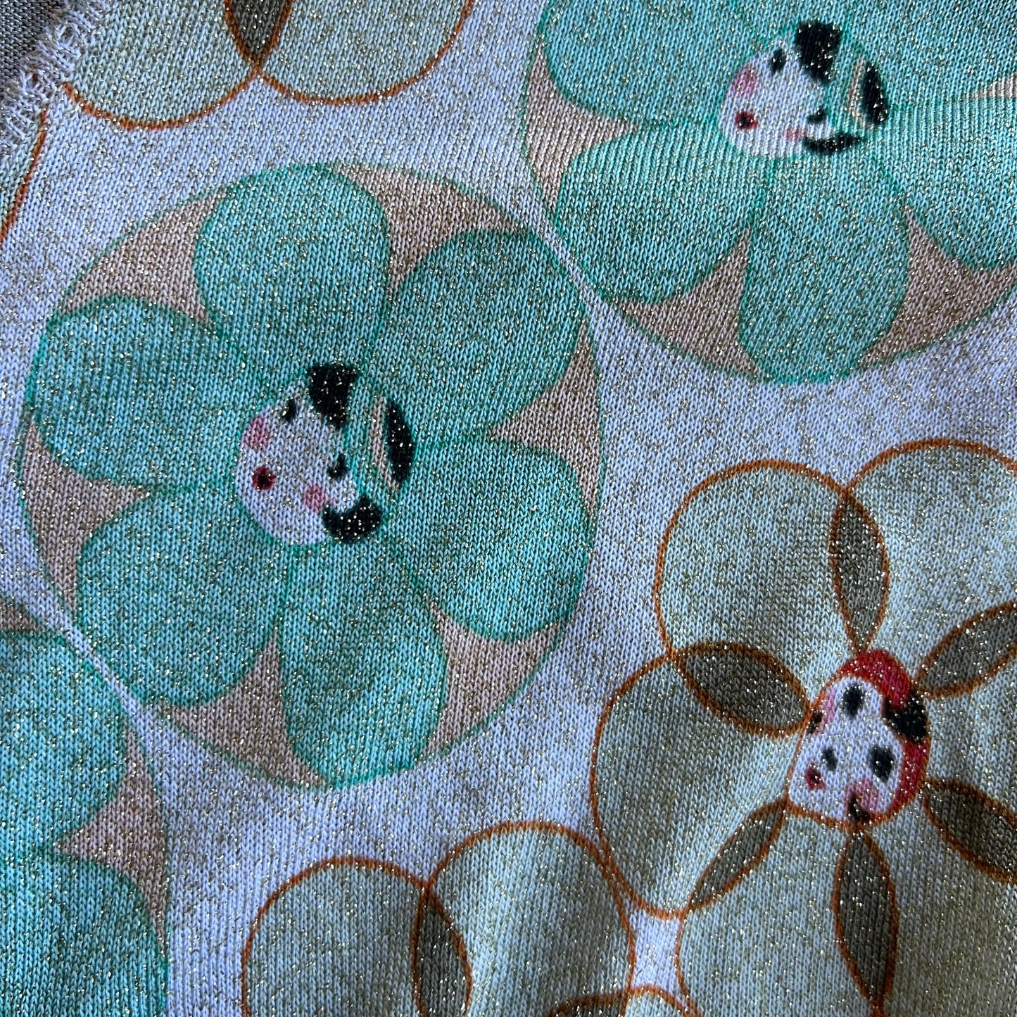 John Galliano Lurex Cherub Cardigan and Camisole Set