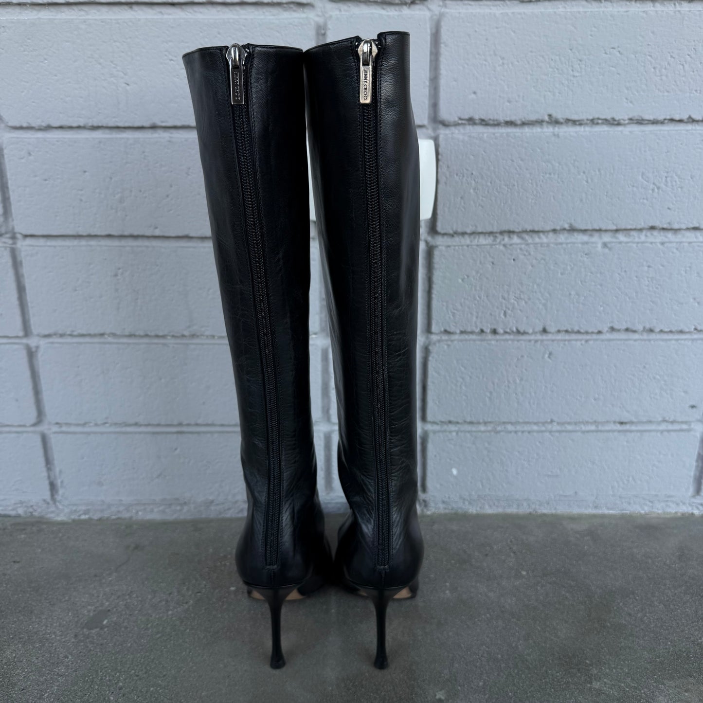 Jimmy Choo Kid Black Leather Boots - US 8.5