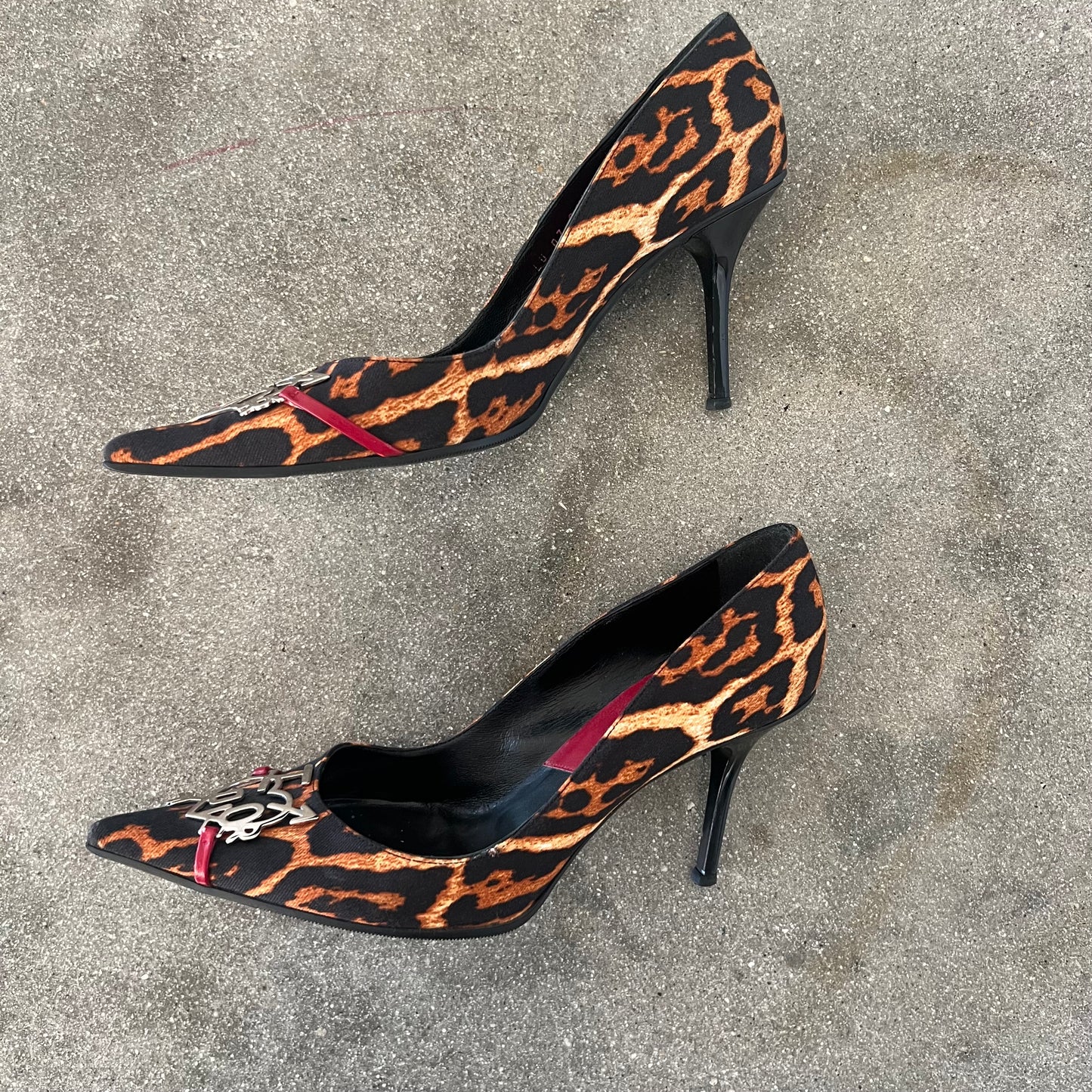 FW04 Galliano I Love Dior Leopard Heels - US 10.5