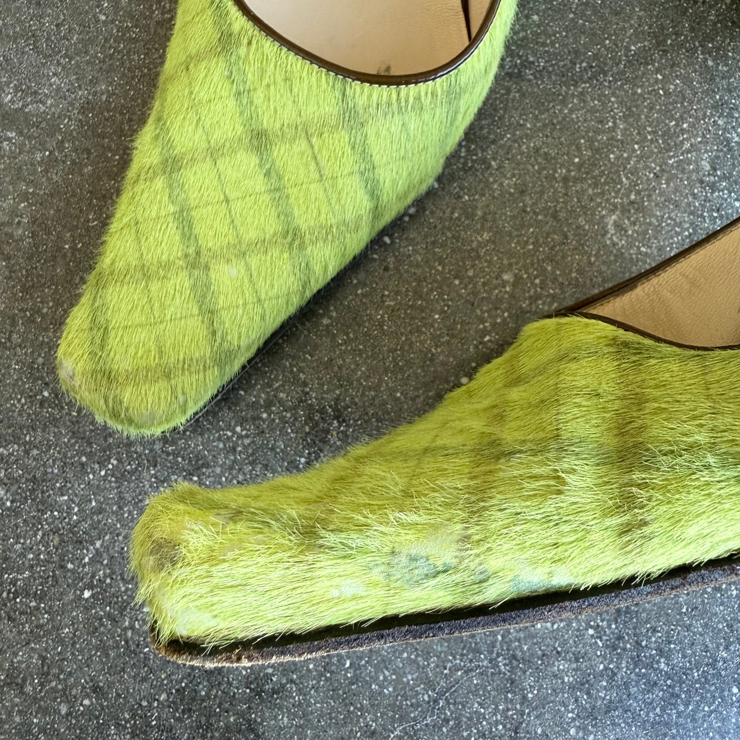 FW99 miu miu Tartan Ponyhair Mary Janes - US 10-10.5