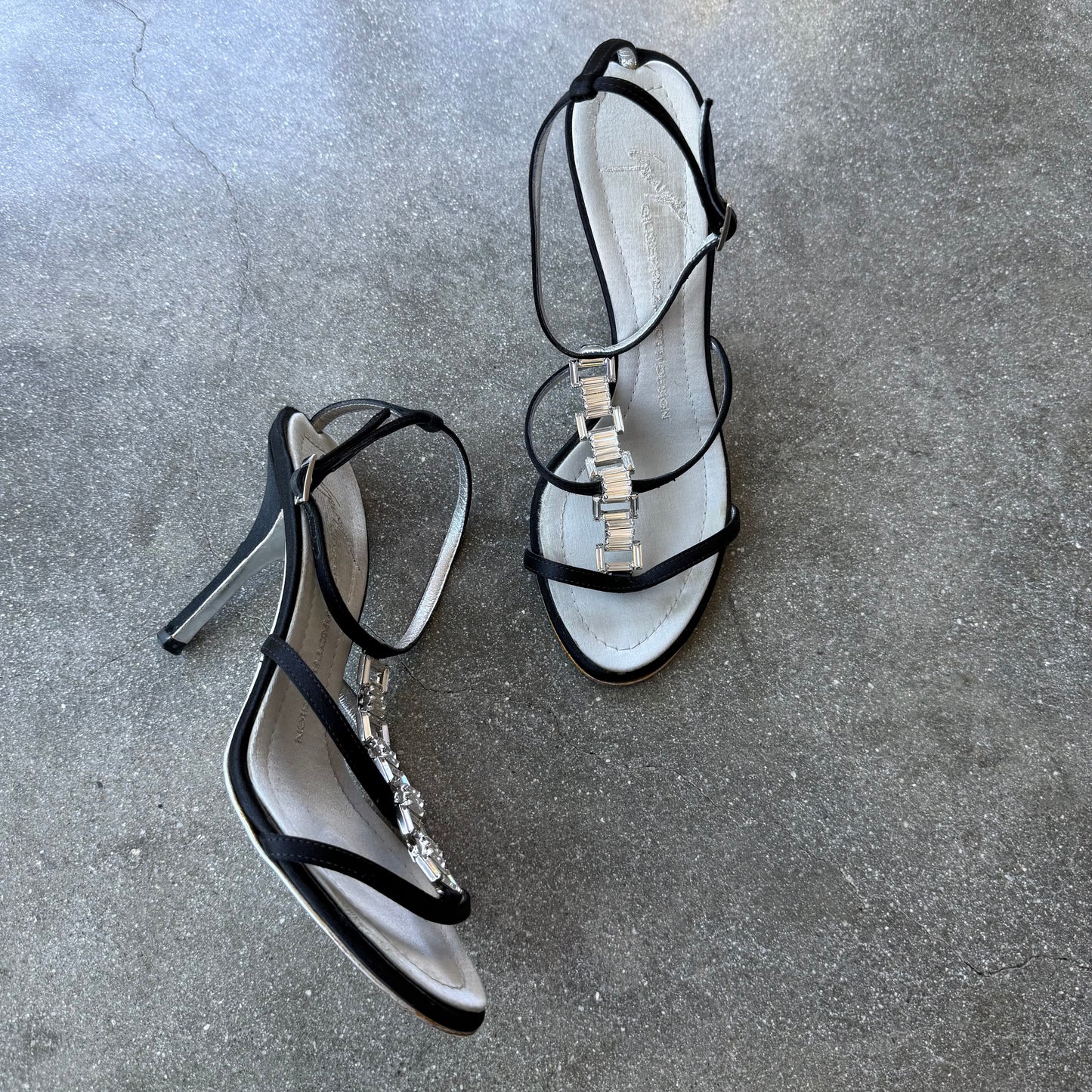 00s Giuseppe Zanotti Rhinestone Satin Sandals - US 6.5