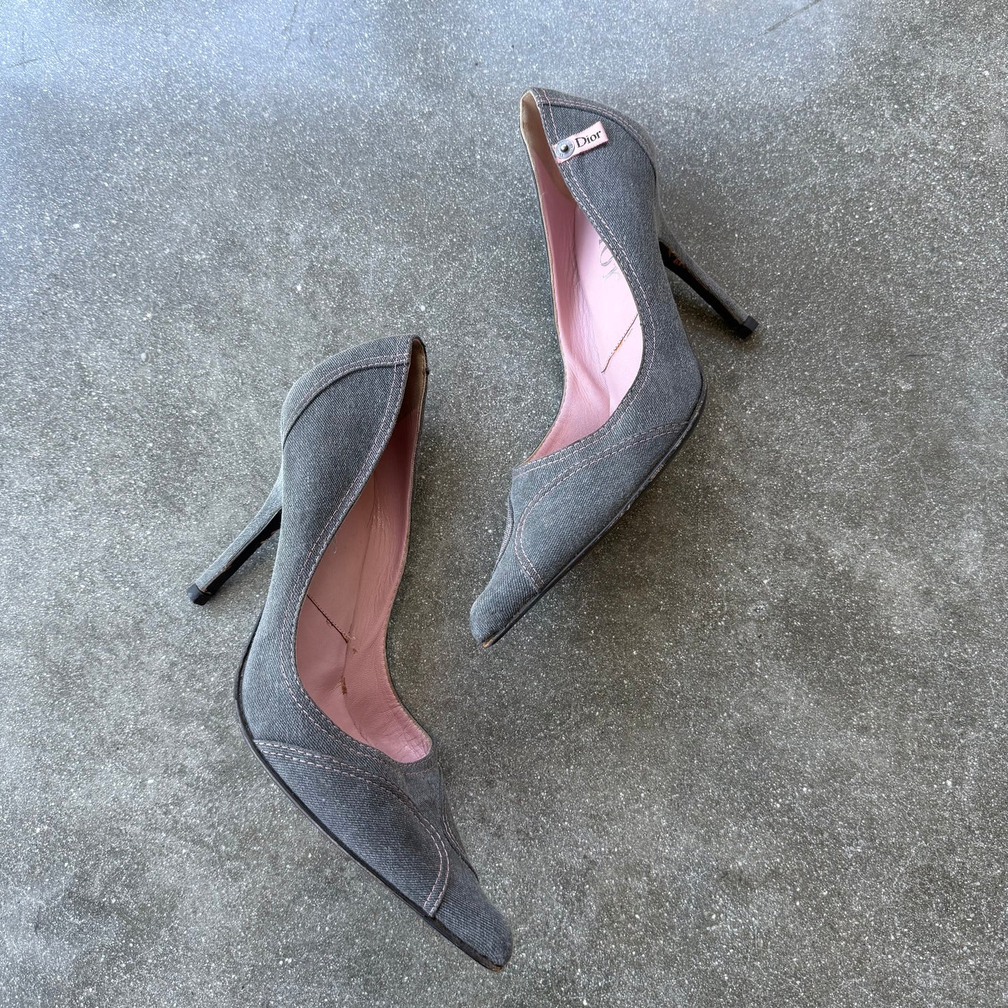 SS03 John Galliano Christian Dior Denim Pumps - US 9