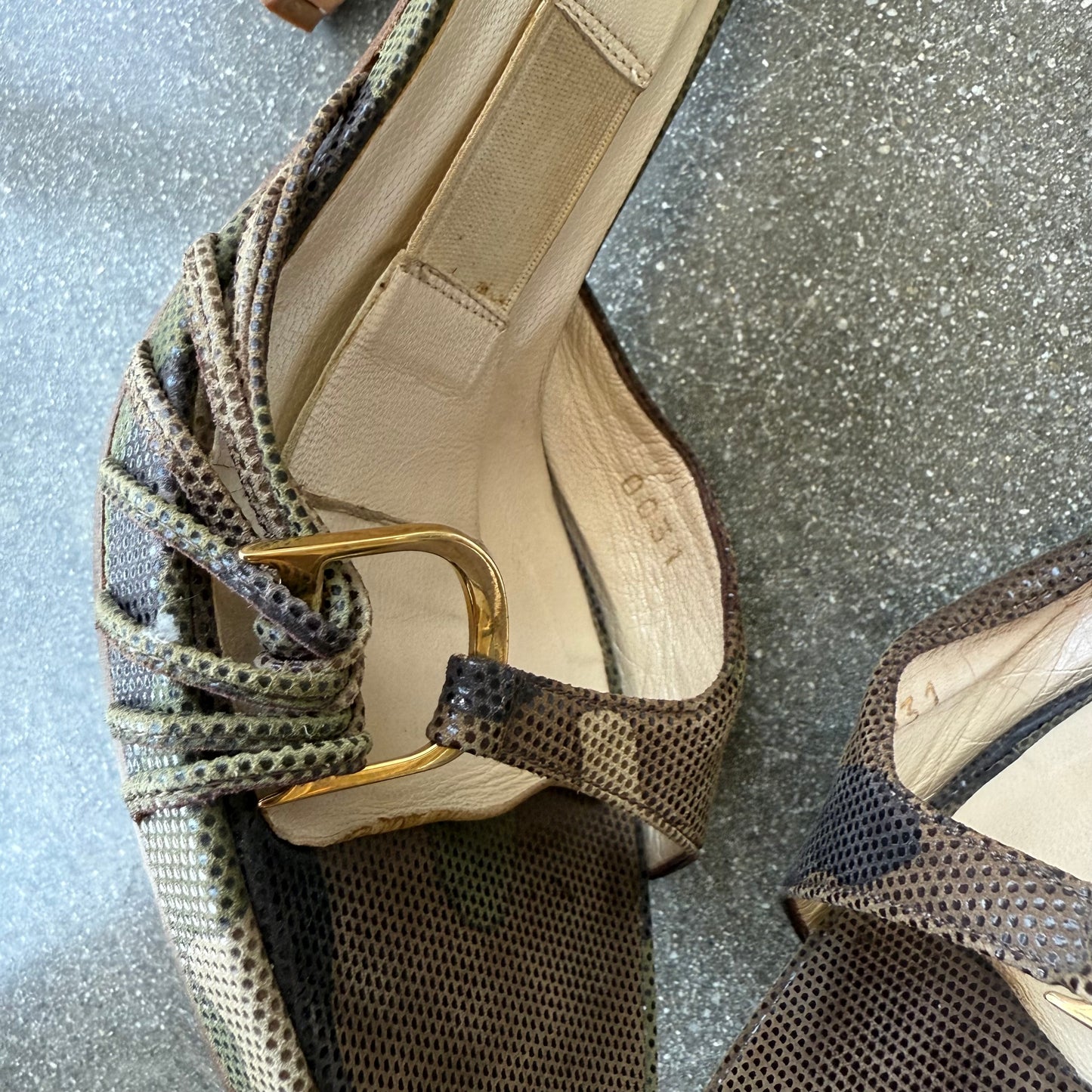 SS01 Galliano Dior Camo Logo Mules - US 5-5.5
