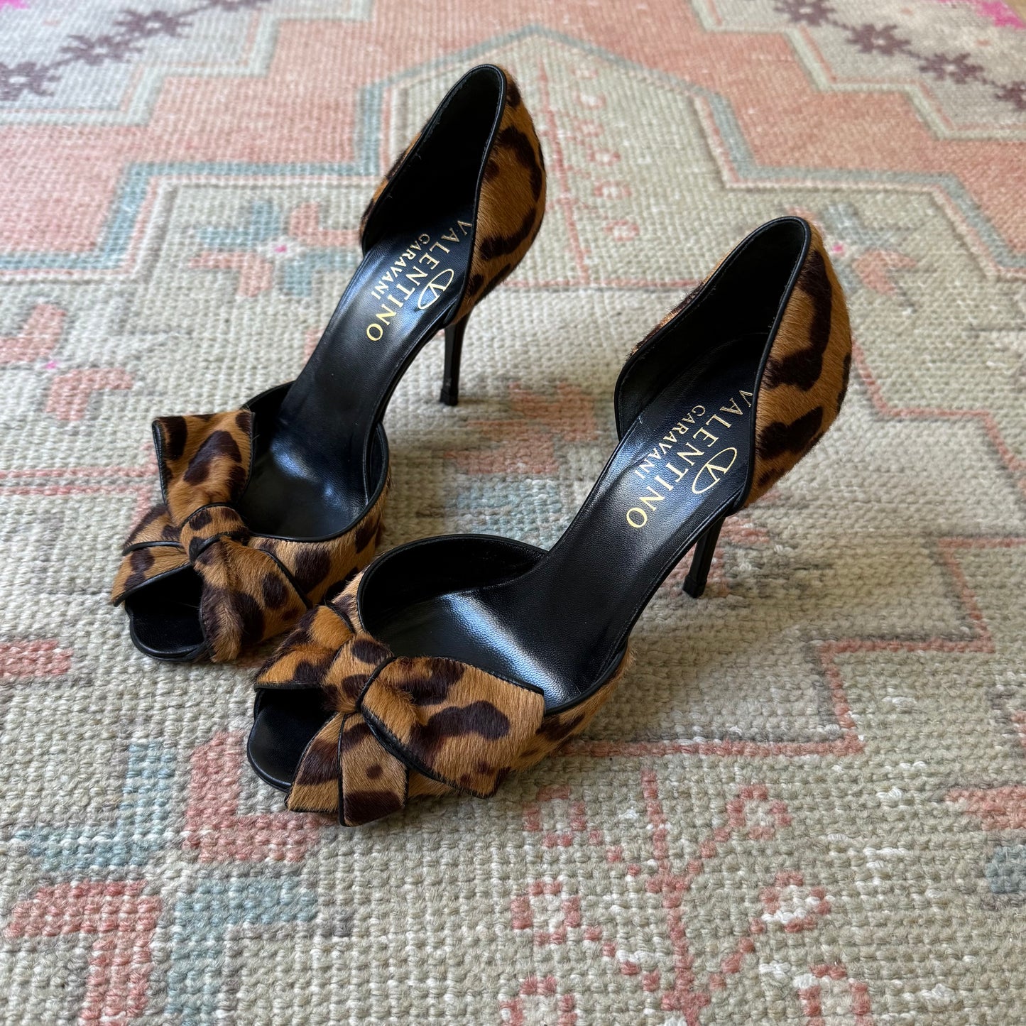 Y2K Valentino Cheetah Bow D’Orsay Heels - US 7.5