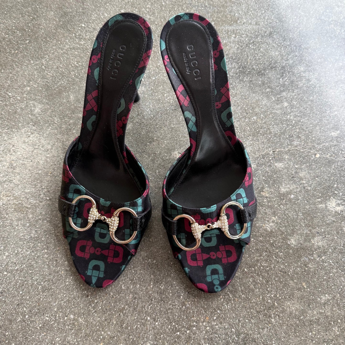Early 2000s Gucci Satin Horsebit Mule - US 7
