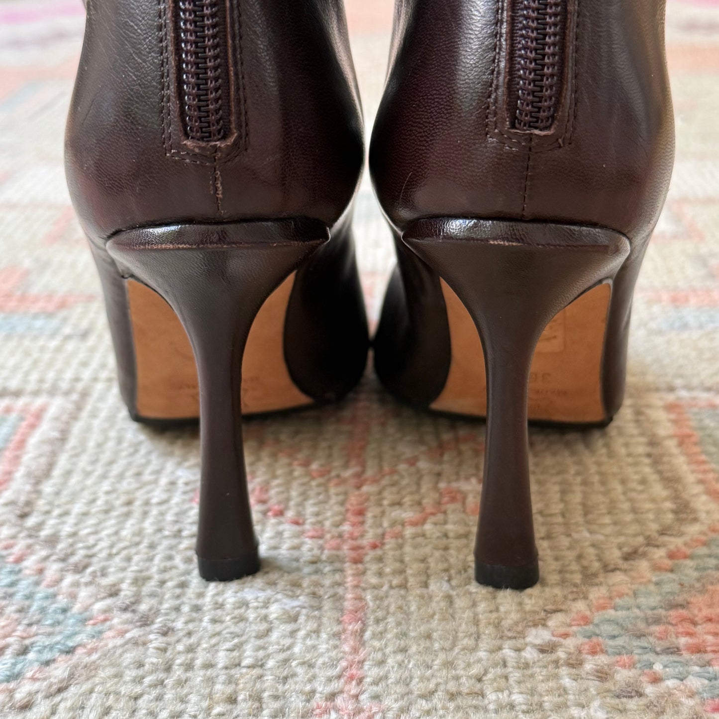 90s Jimmy Choo Kid Leather Chocolate Brown Boots - US 5.5-6