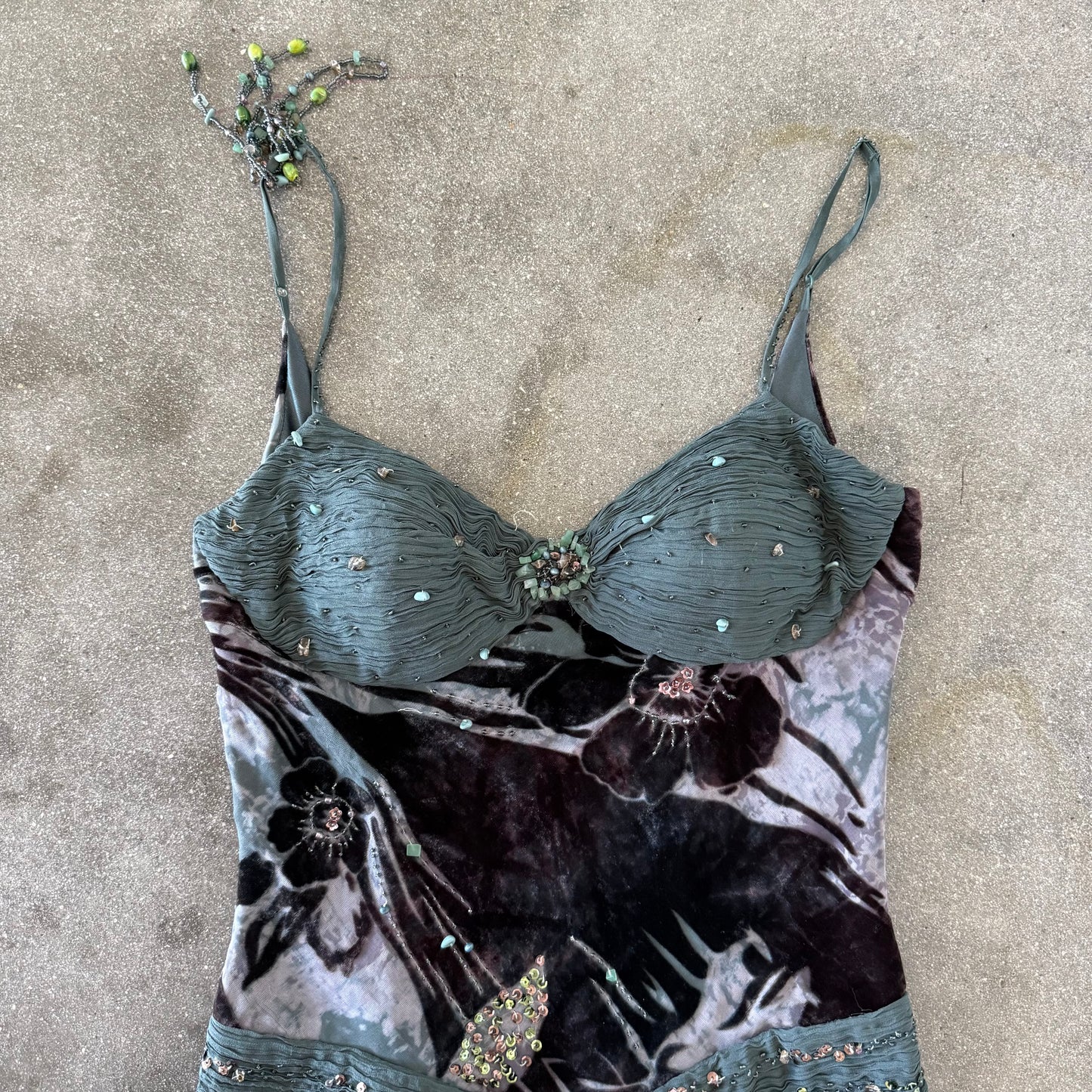 Vintage Sue Wong Silk Velvet Burnout Dress