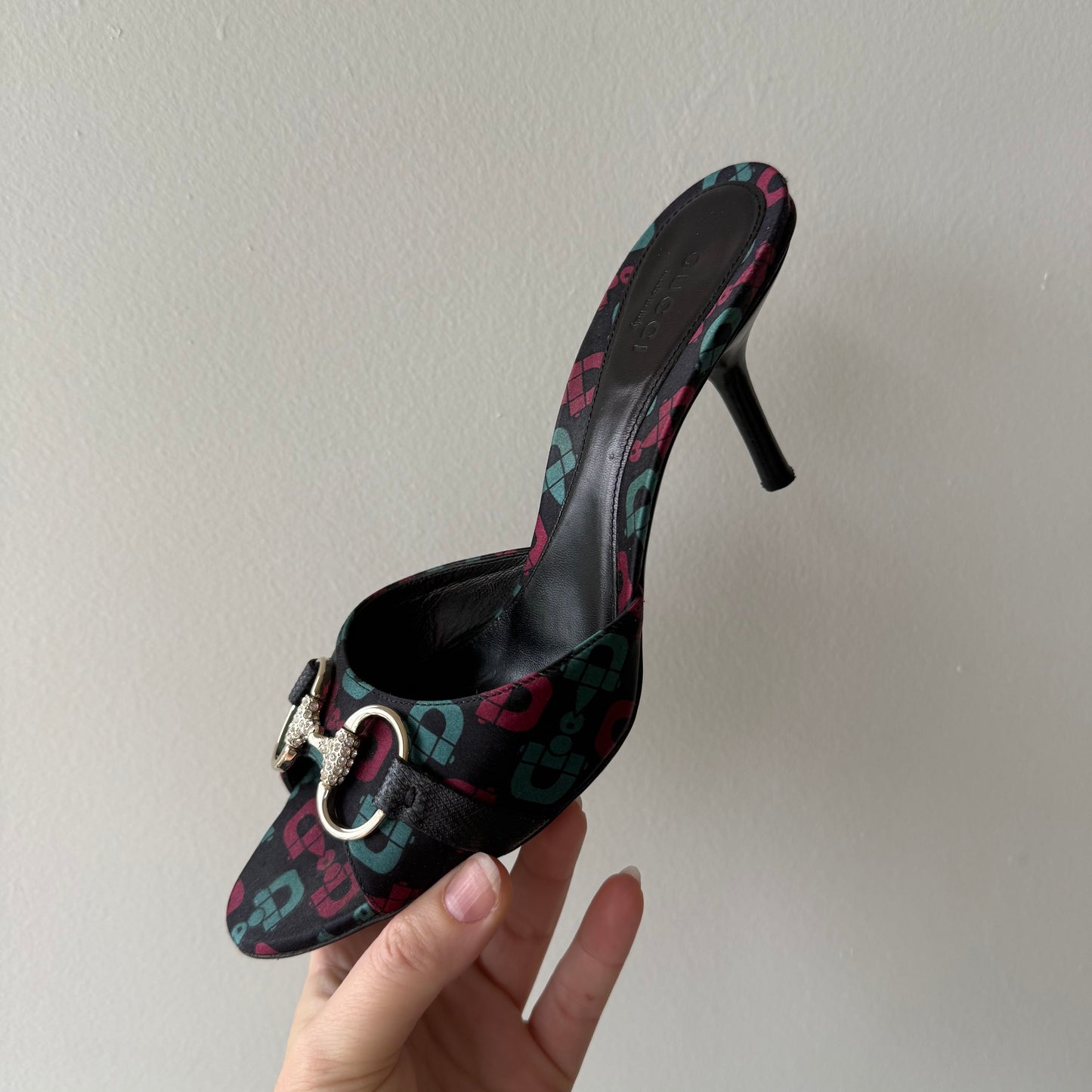 Early 2000s Gucci Satin Horsebit Mule - US 7