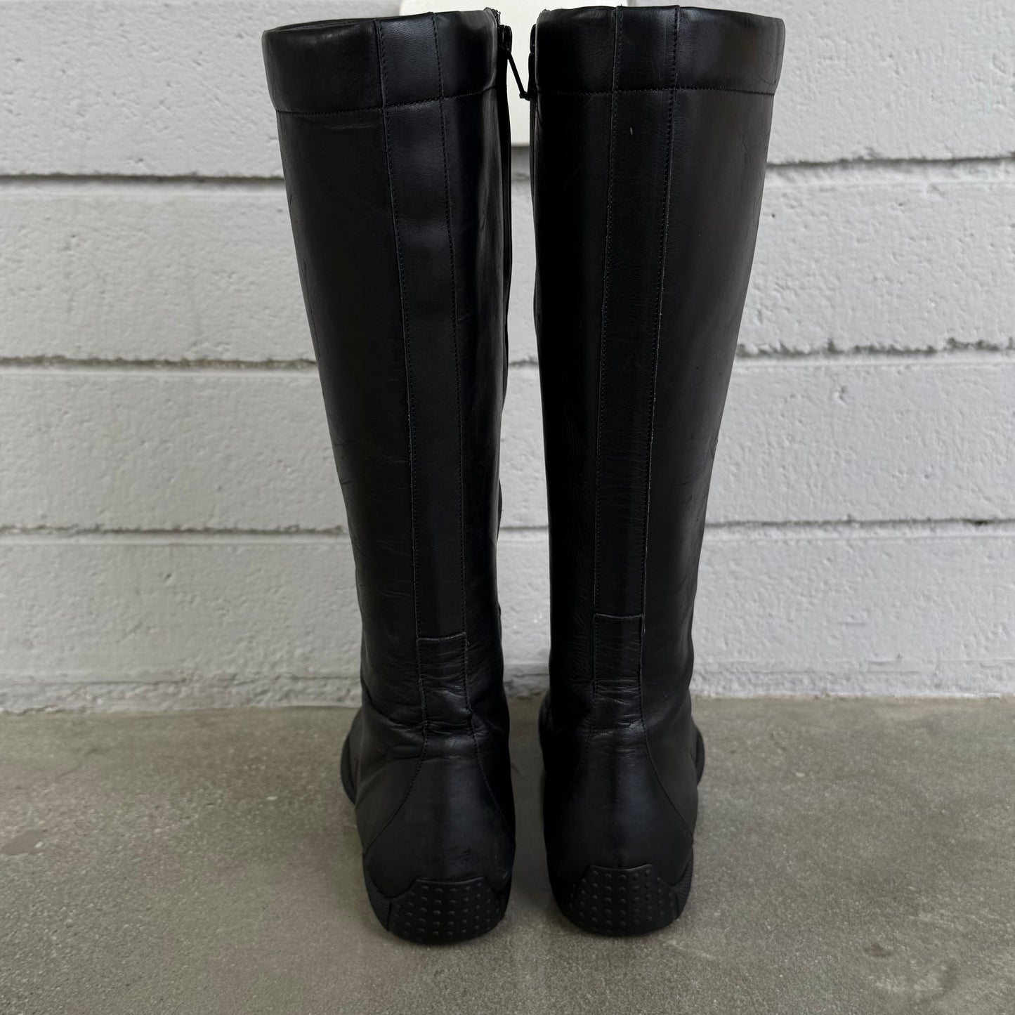 FW01 John Galliano Christian Dior Black Moto Boots - US 7