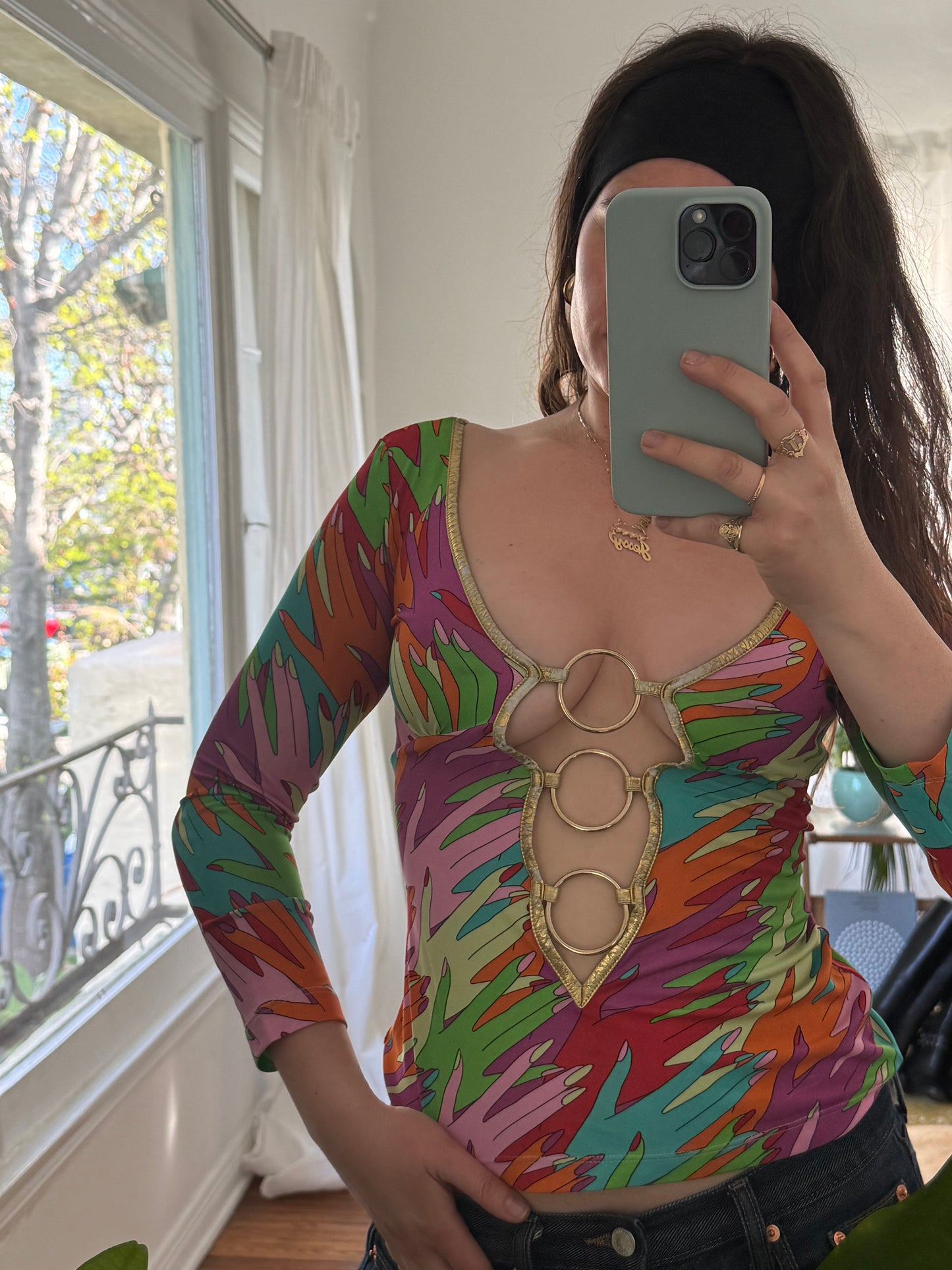 Spring 2005 D&G Hands Print Cutout Top