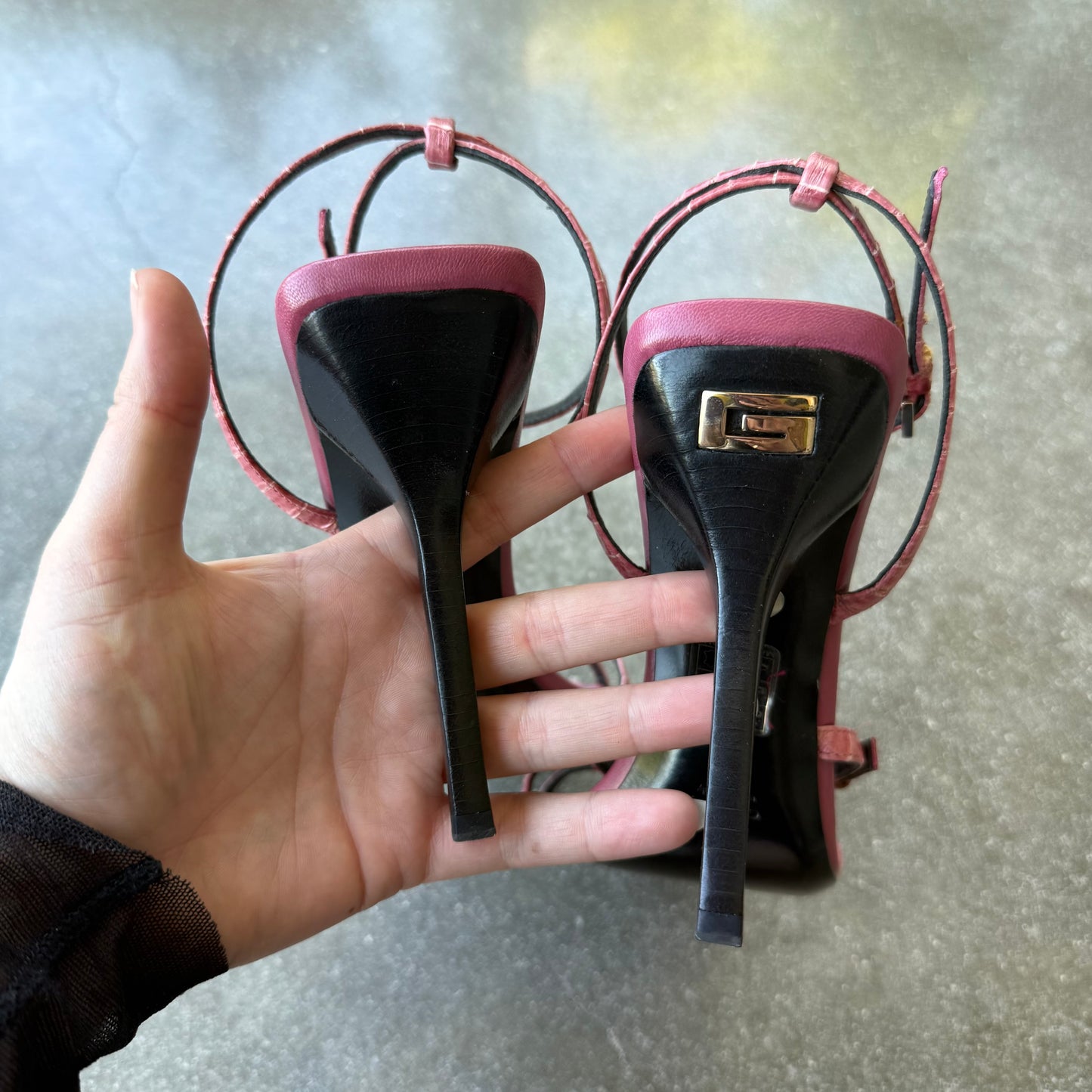 Pink Leather Gucci Tom Ford Sandals - US 8
