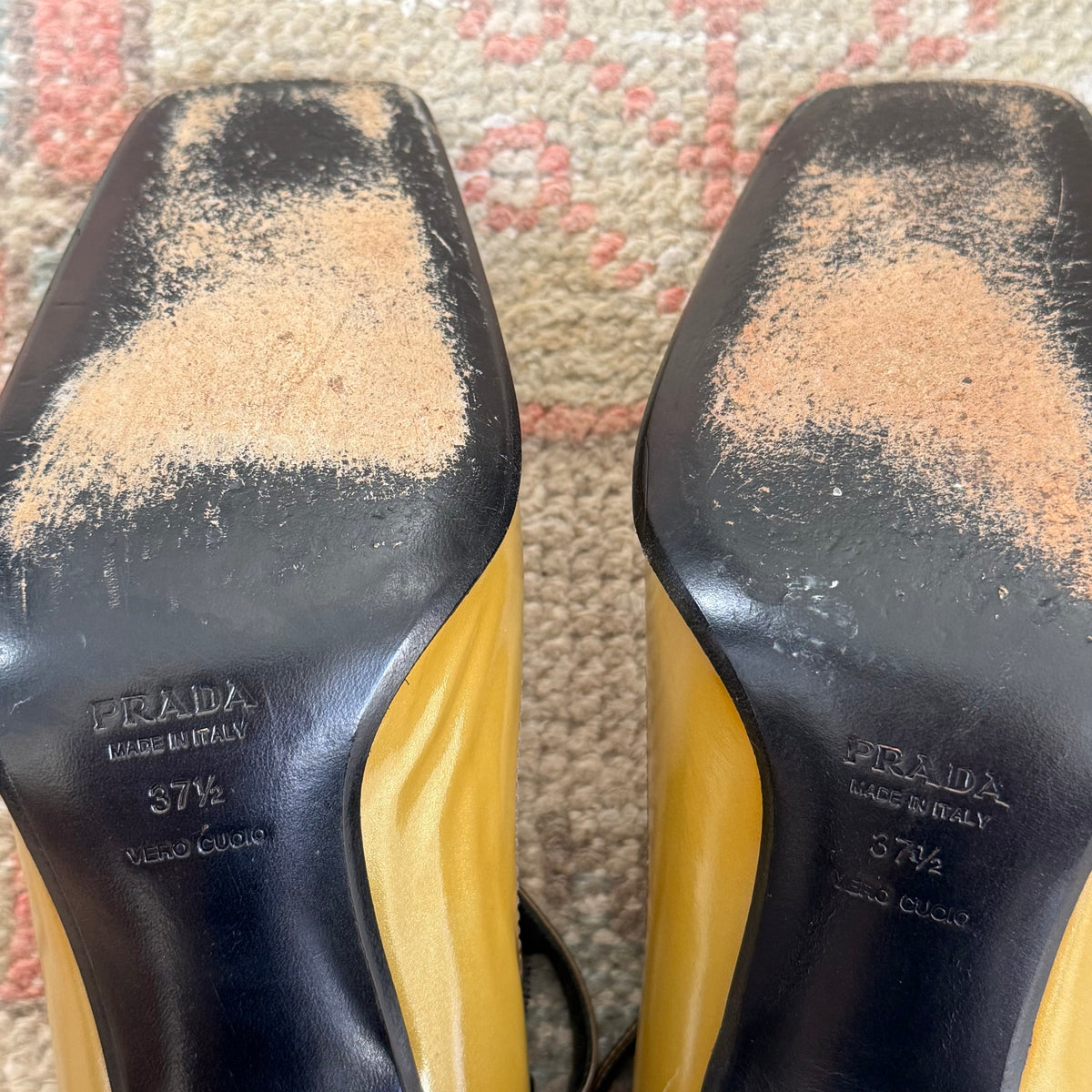 F/W1998 Prada Gold Mary Janes - US 7.5