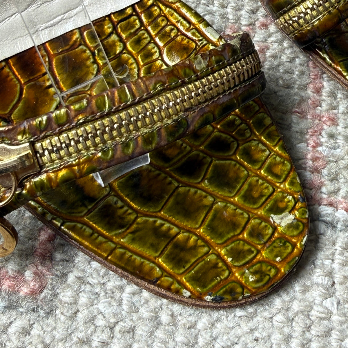 S/S2001 Galliano Dior Citrine Zipper Sandals - US 9-9.5