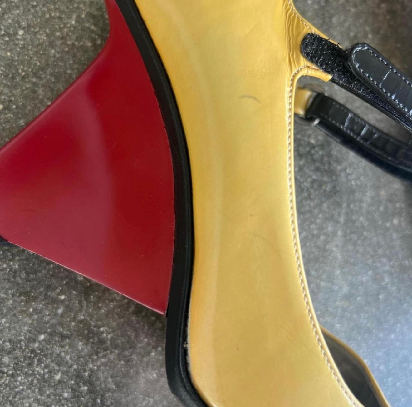 Prada FW98 Yellow and Red Patent Leather Mary Janes - US 6.5