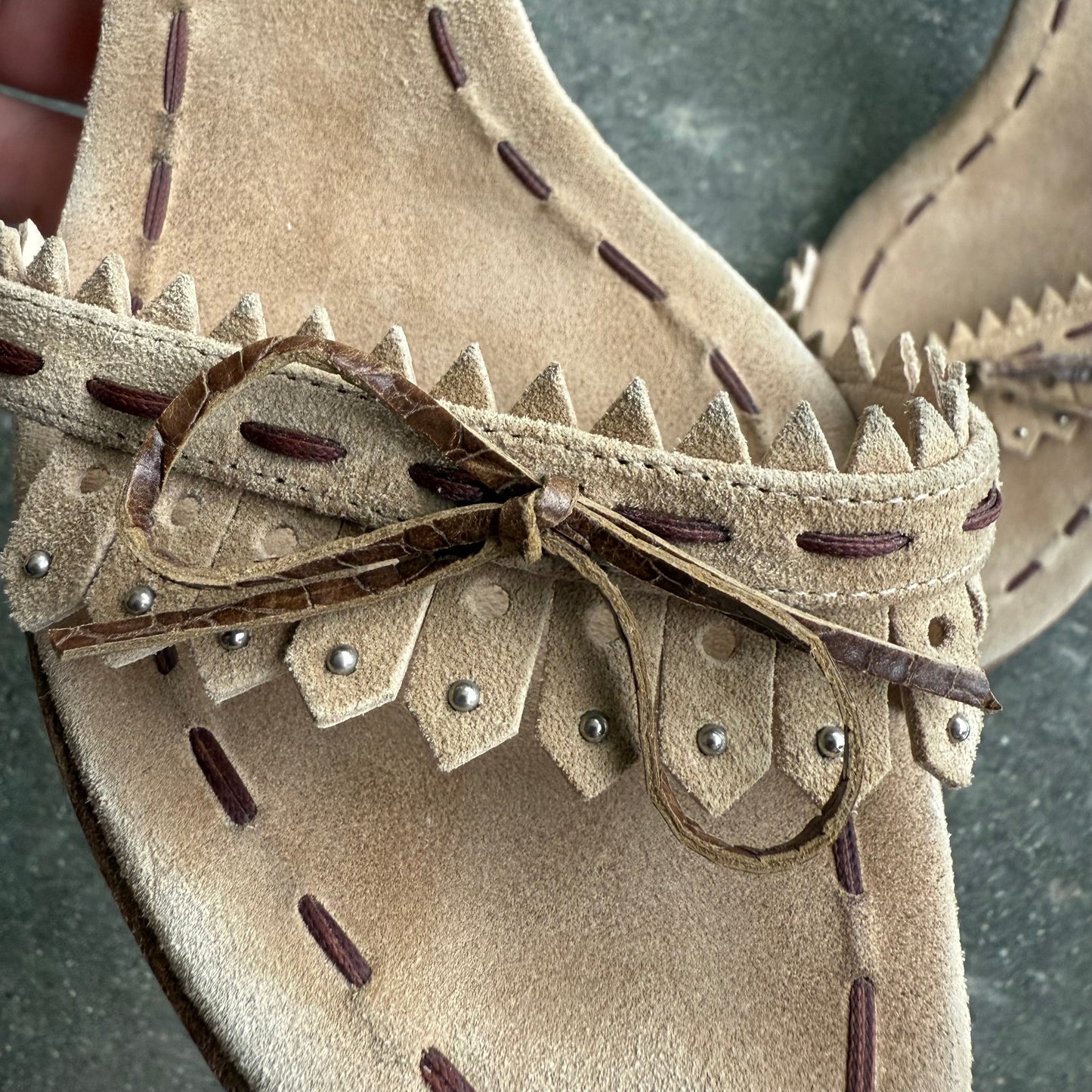 FW05 Galliano Dior Suede Fringe Mules - US 8.5