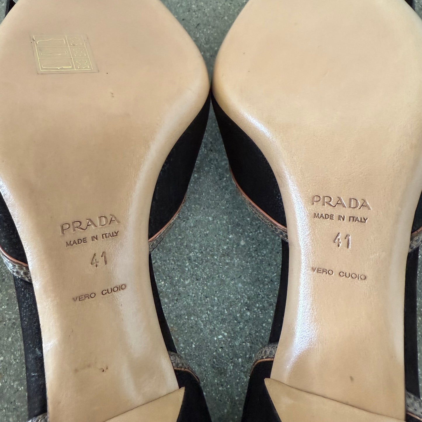 2003 Prada Chocolate Brown Leather Buckle Heels - US 12
