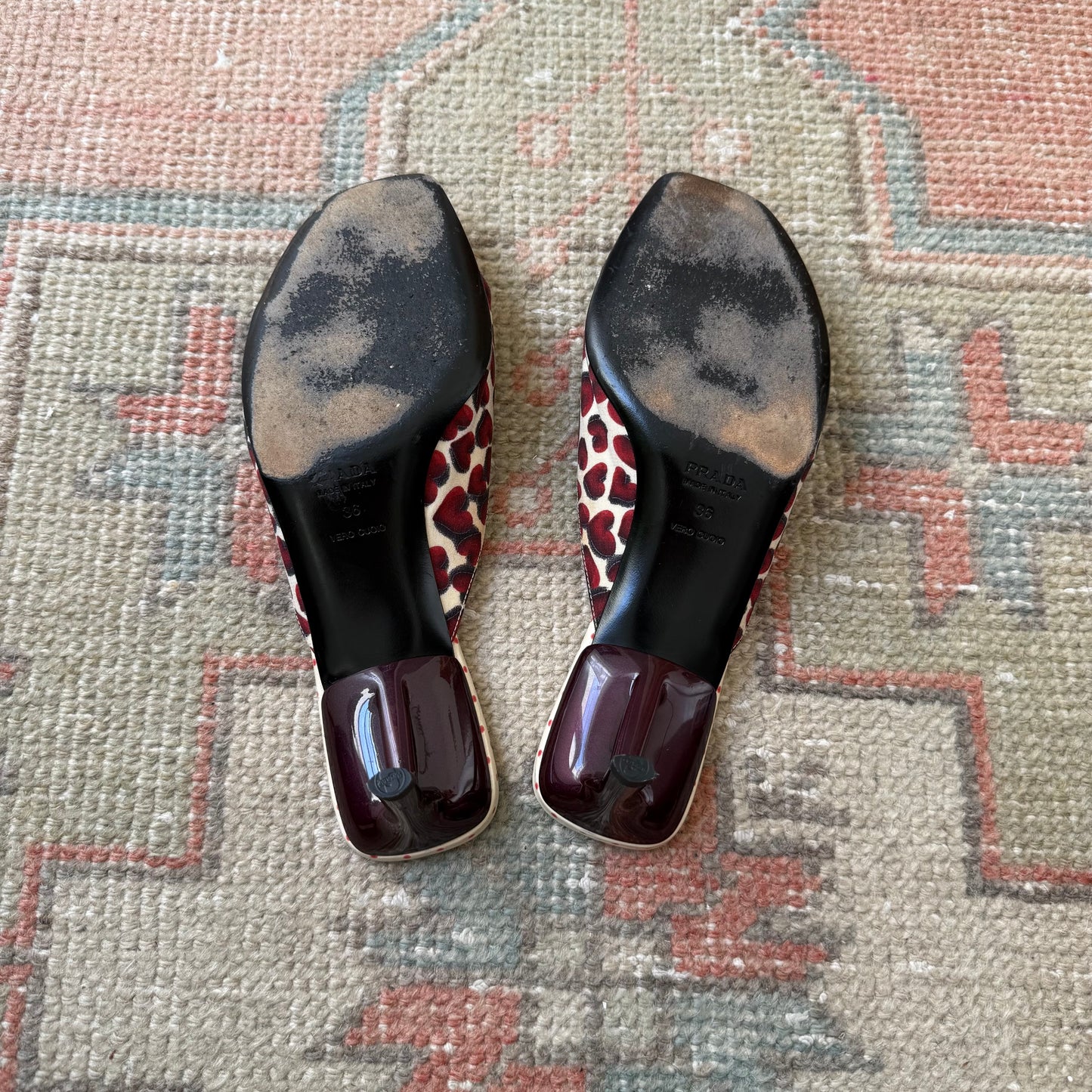 S/S2000 Prada Heart Bow Mules - US 6.5-7