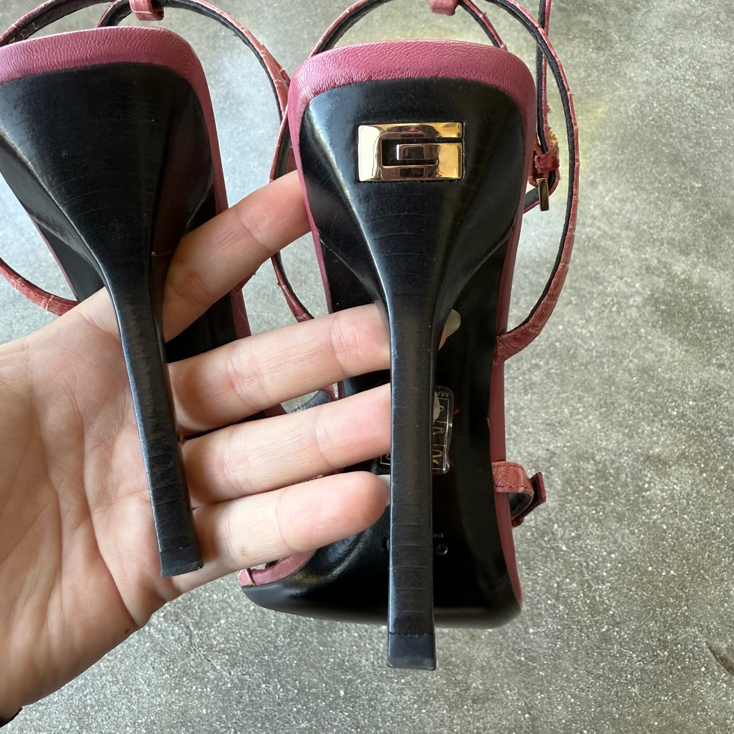 Pink Leather Gucci Tom Ford Sandals - US 8