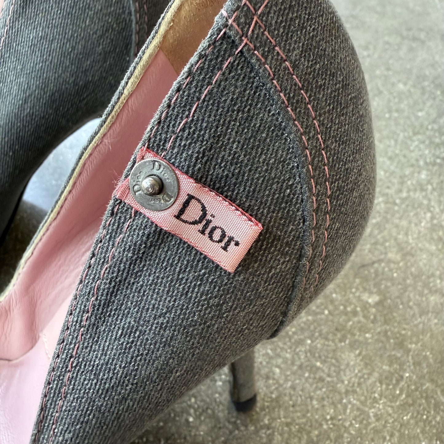 SS03 John Galliano Christian Dior Denim Pumps - US 9