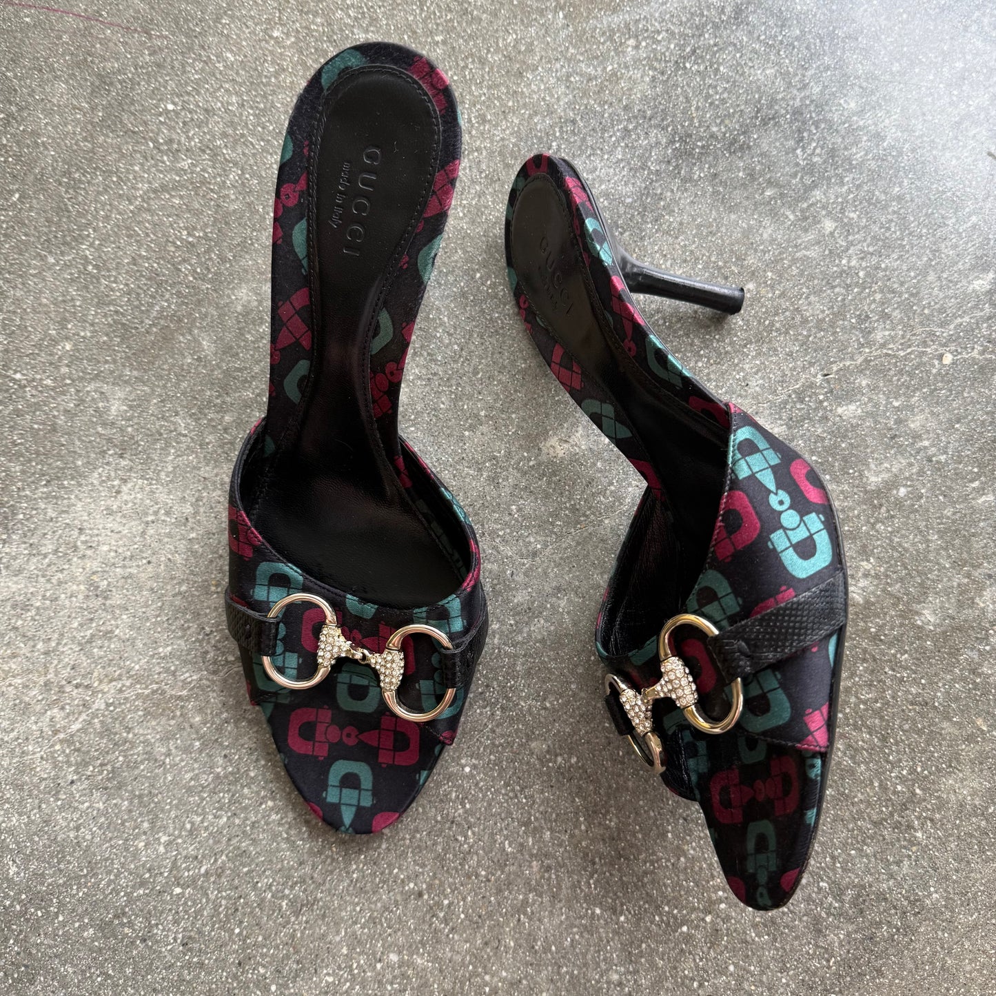 Early 2000s Gucci Satin Horsebit Mule - US 7