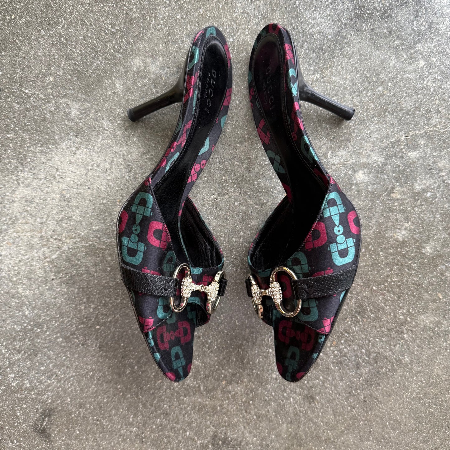 Early 2000s Gucci Satin Horsebit Mule - US 7