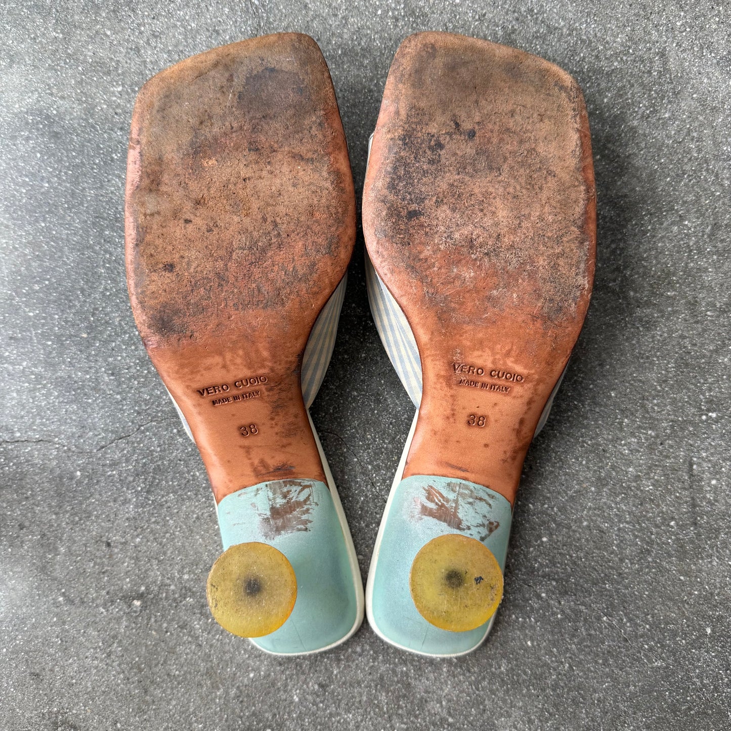 SS99 Miu Miu Gingham Mules - US 7.5