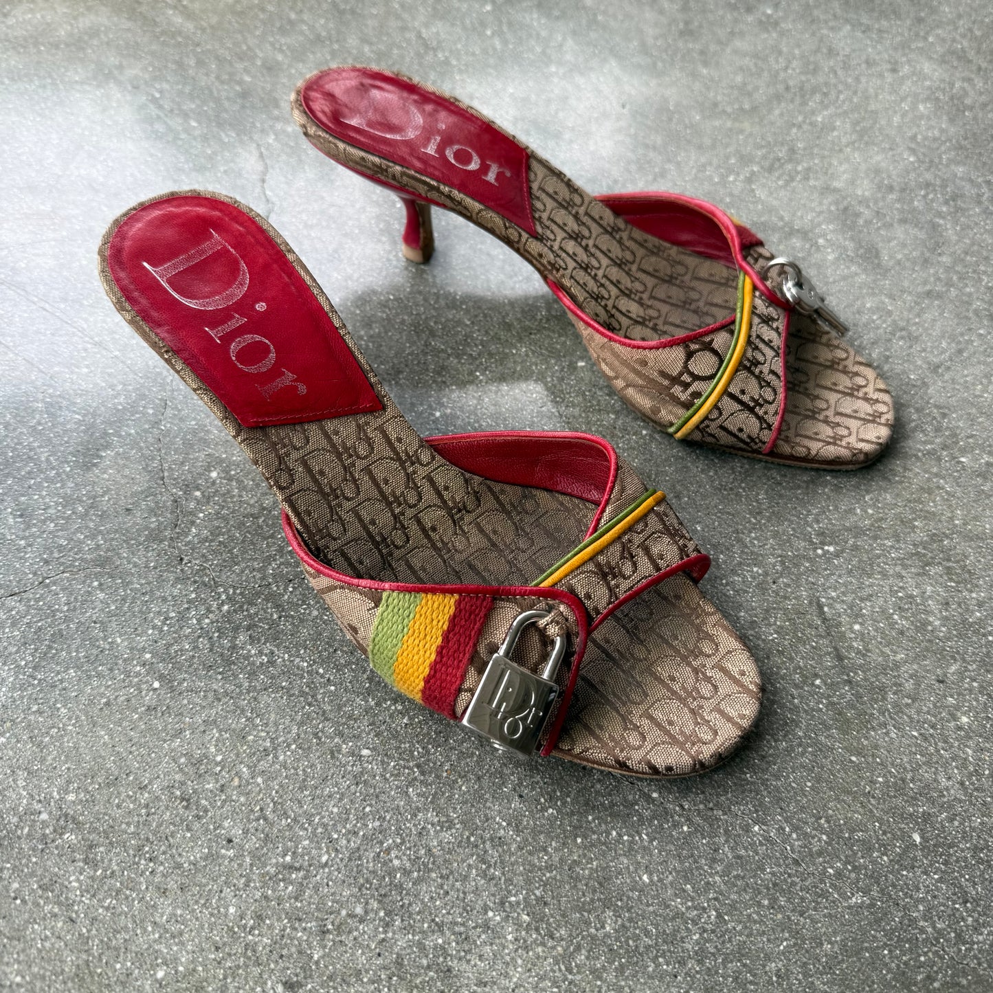 FW04 John Galliano Christian Dior Rasta Mules - US 6