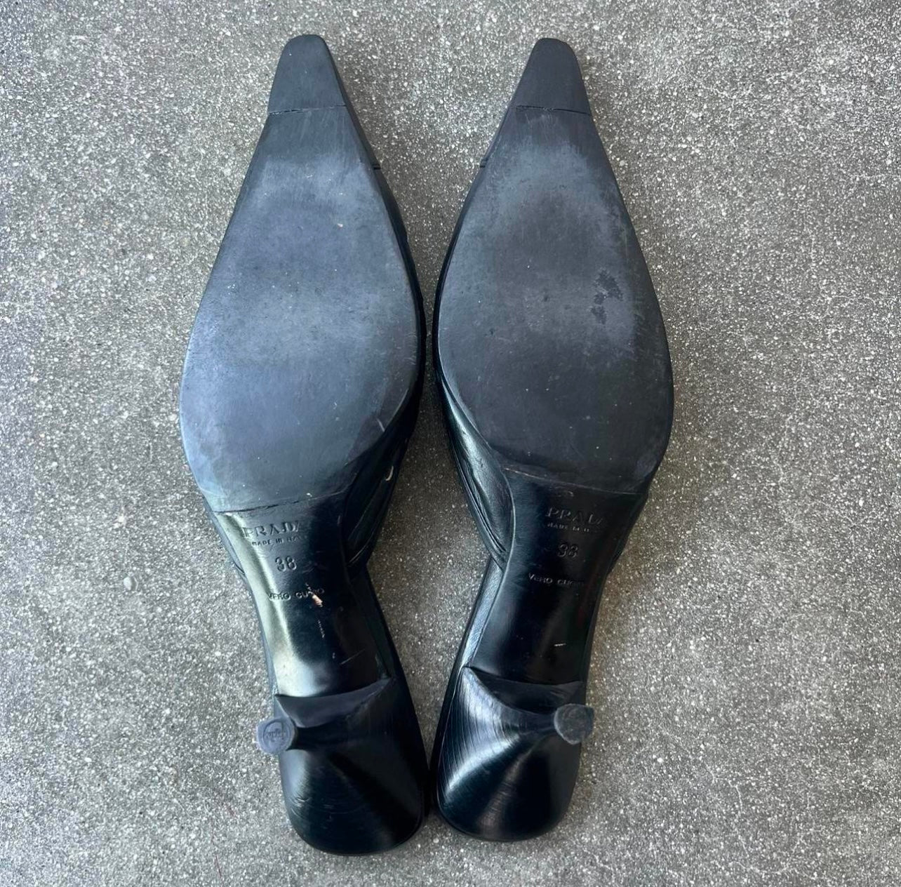 Vintage Prada Perforated Mules - US 8