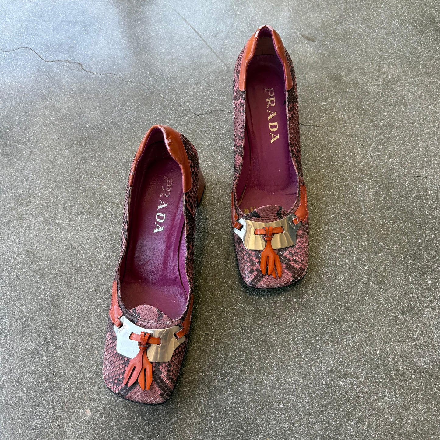 Prada FW99 Python Tasseled Pumps - US 7-7.5