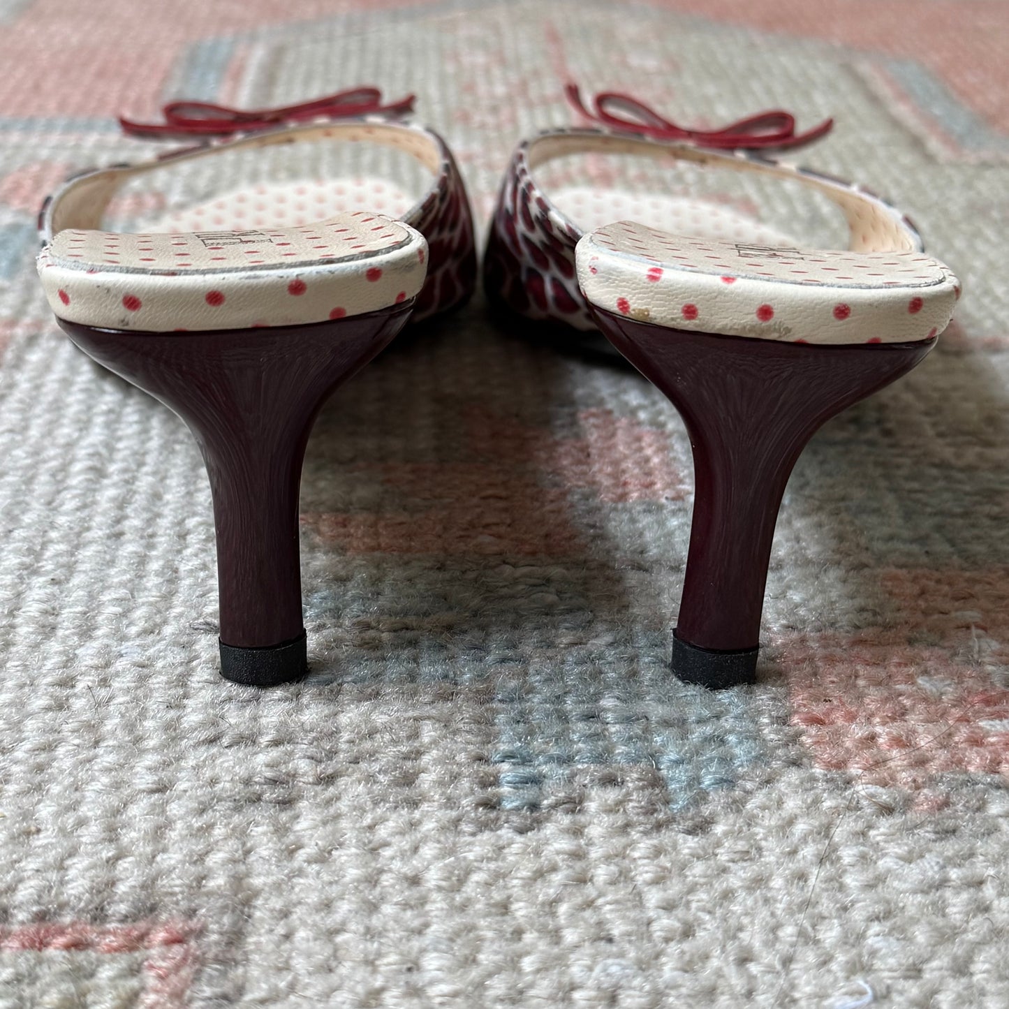 S/S2000 Prada Red Heart and Bow Sandals - US 7-7.5