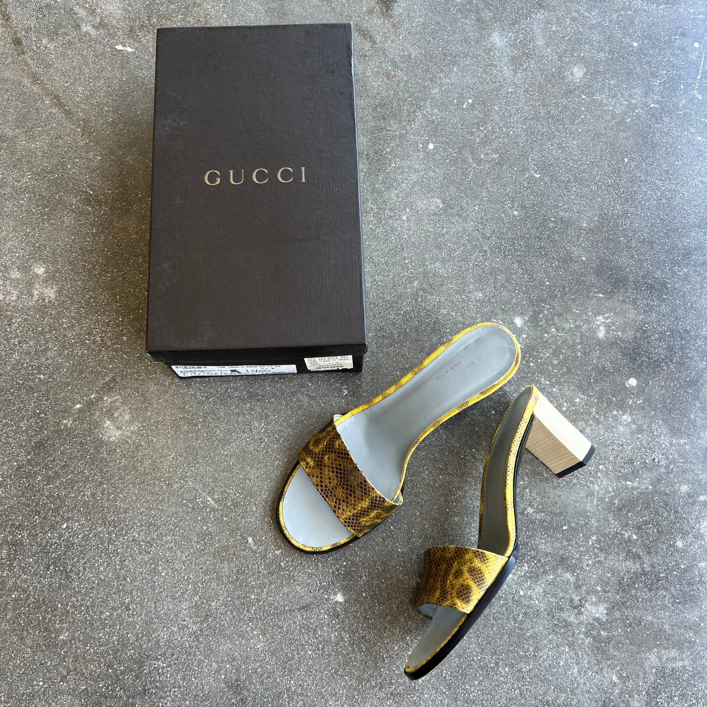 Tom Ford Gucci Python Mules 38.5