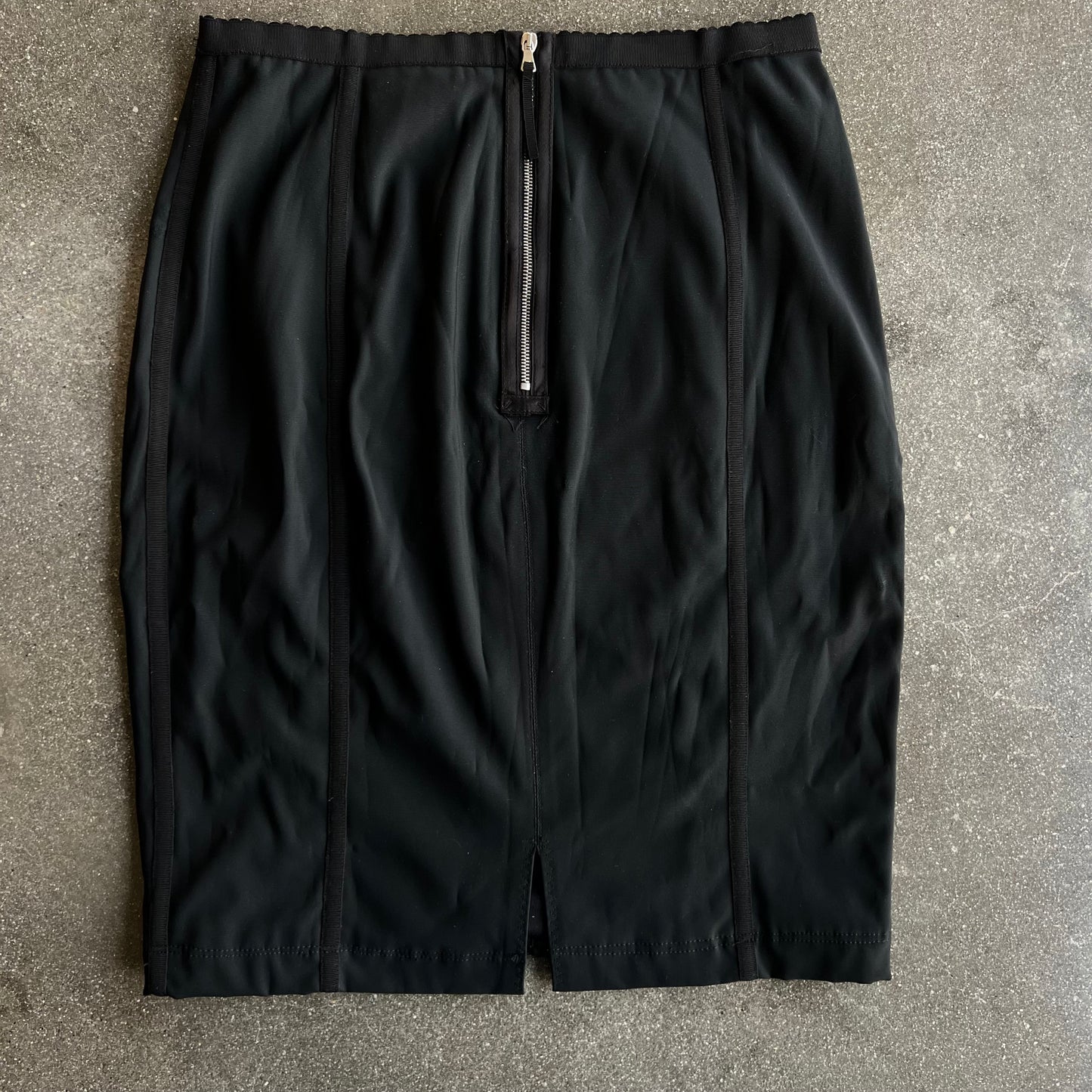 Early 2010s D&G by Dolce & Gabbana black Corset & Skirt Set