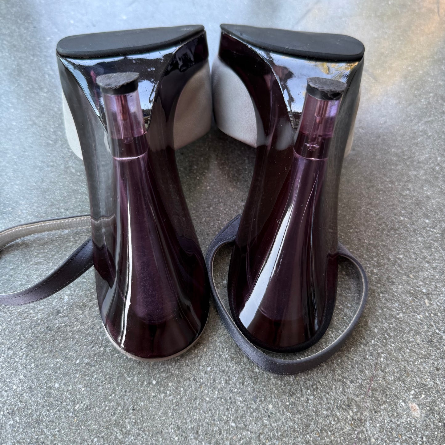 SS98 Prada Satin & Lucite Slingback Wedge - US 7.5-8