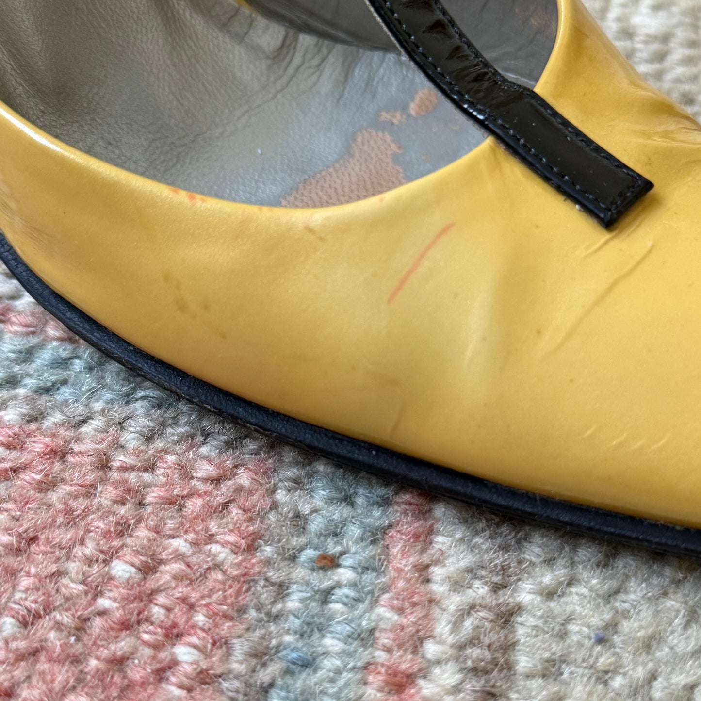 Spring 1998 Prada T-Strap Leather Mules - US 6-6.5