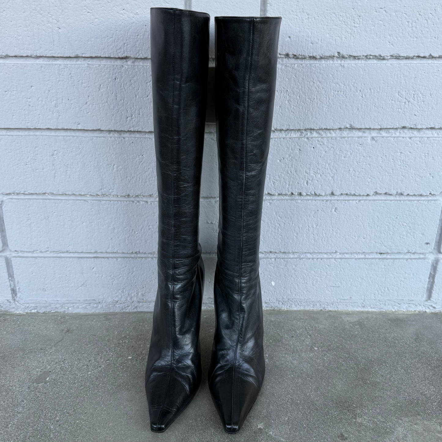 Jimmy Choo Kid Black Leather Boots - US 8.5