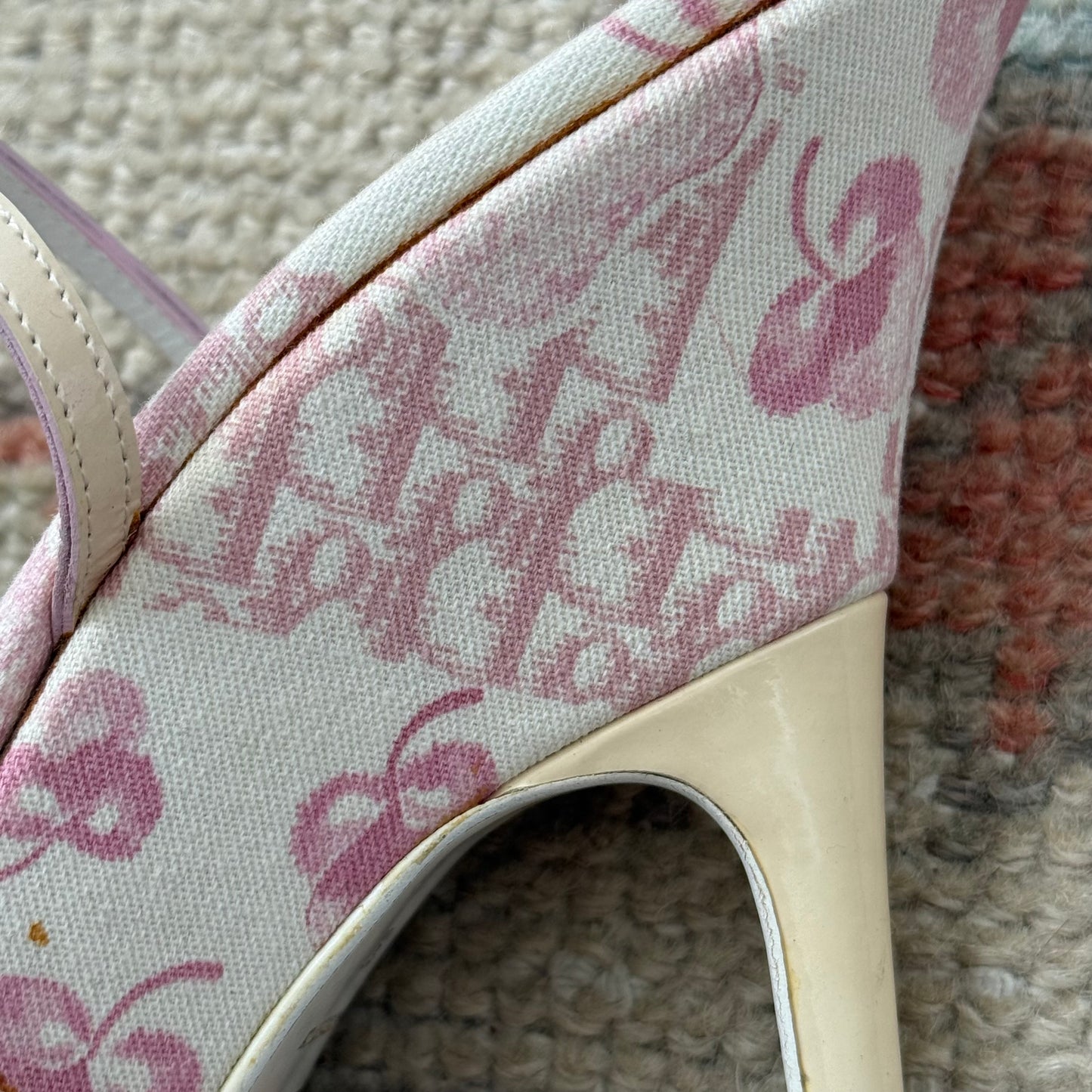 S/S2004 Galliano Dior Pink Girly Wedges - US 6.5-7