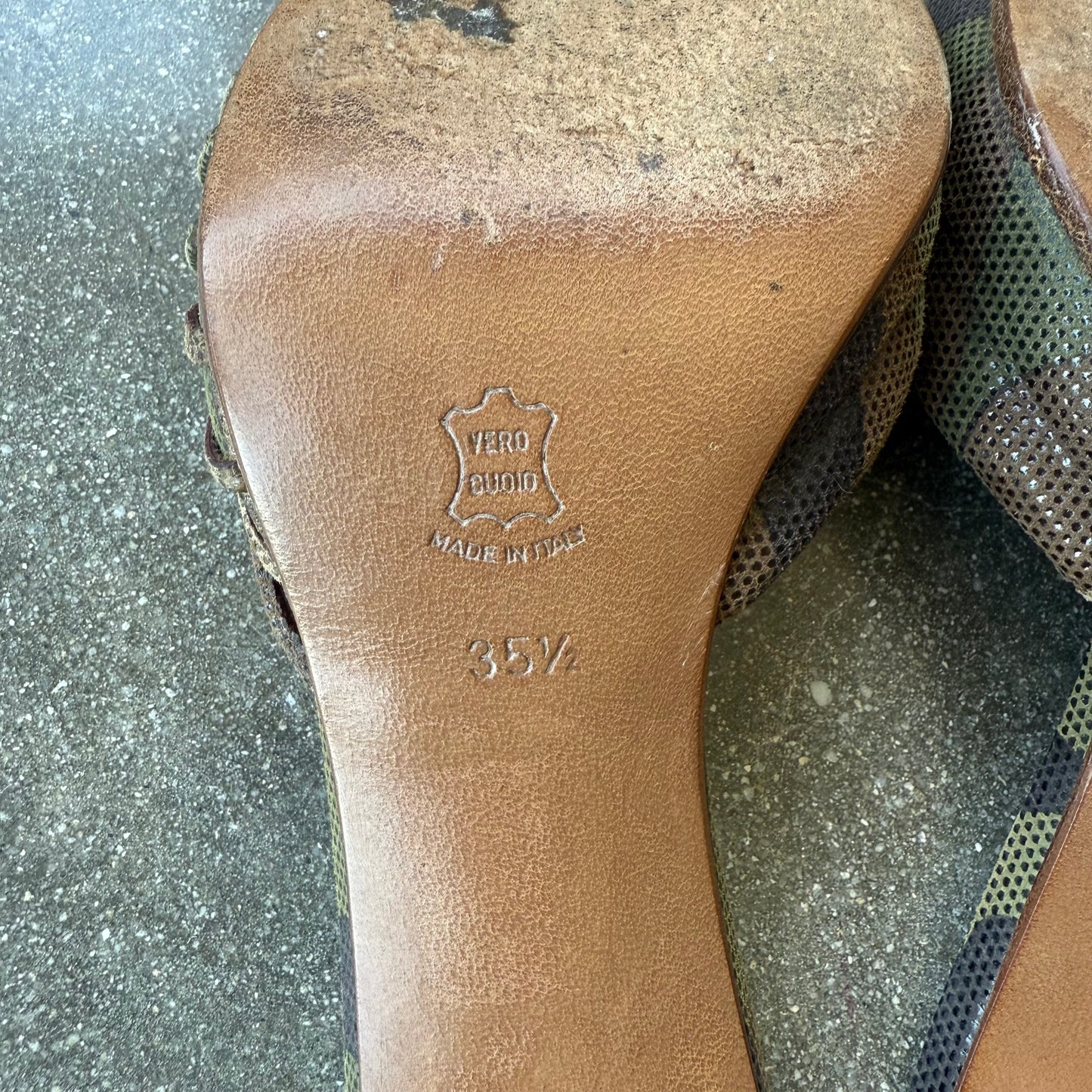 SS01 Galliano Dior Camo Logo Mules - US 5-5.5