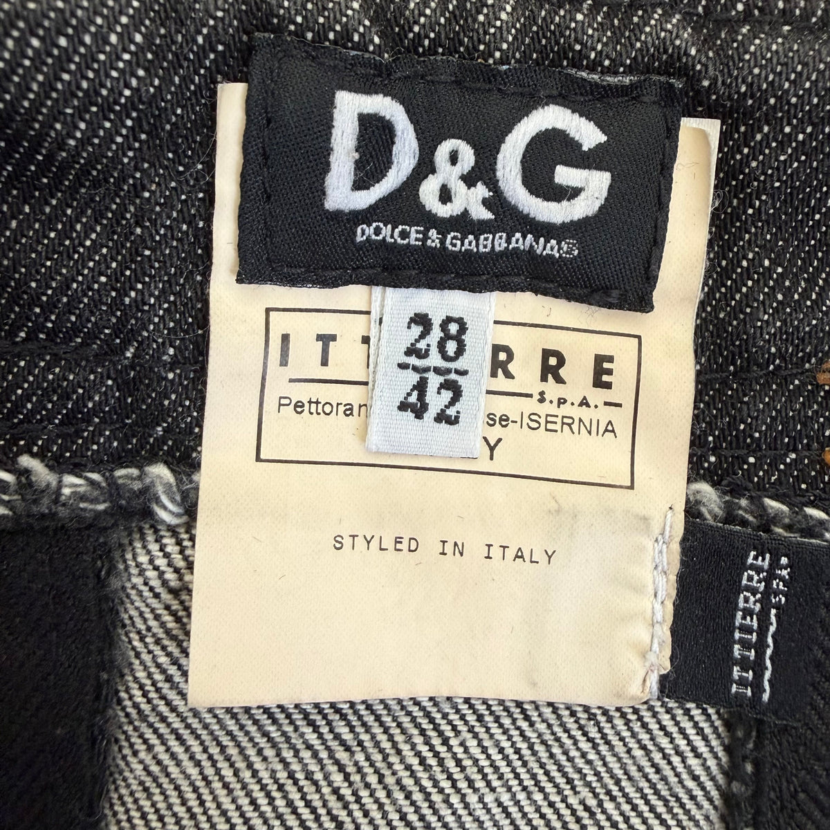 2004 D&G Zip Denim Mini Skirt - US S-L
