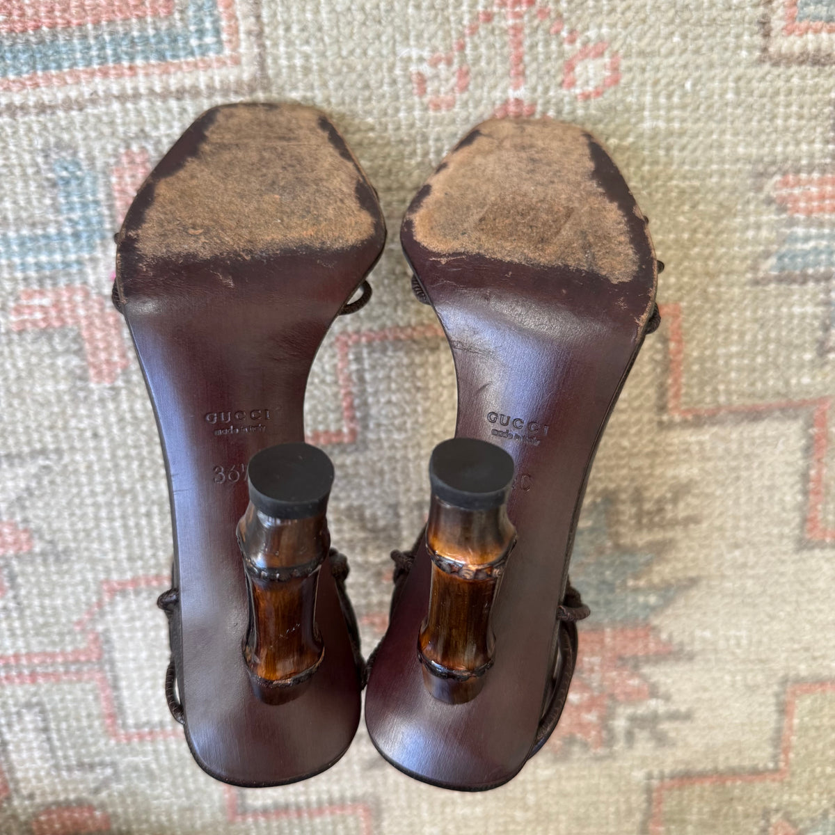 S/S2002 Tom Ford Gucci Bamboo Wrap Sandals - US 6.5-7