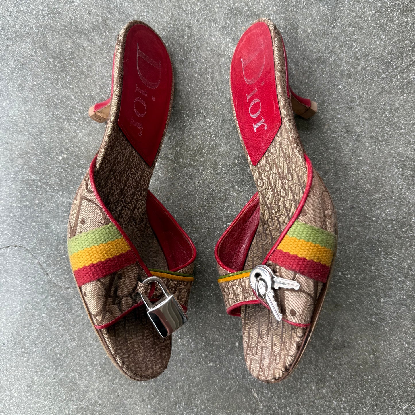 FW04 John Galliano Christian Dior Rasta Mules - US 6