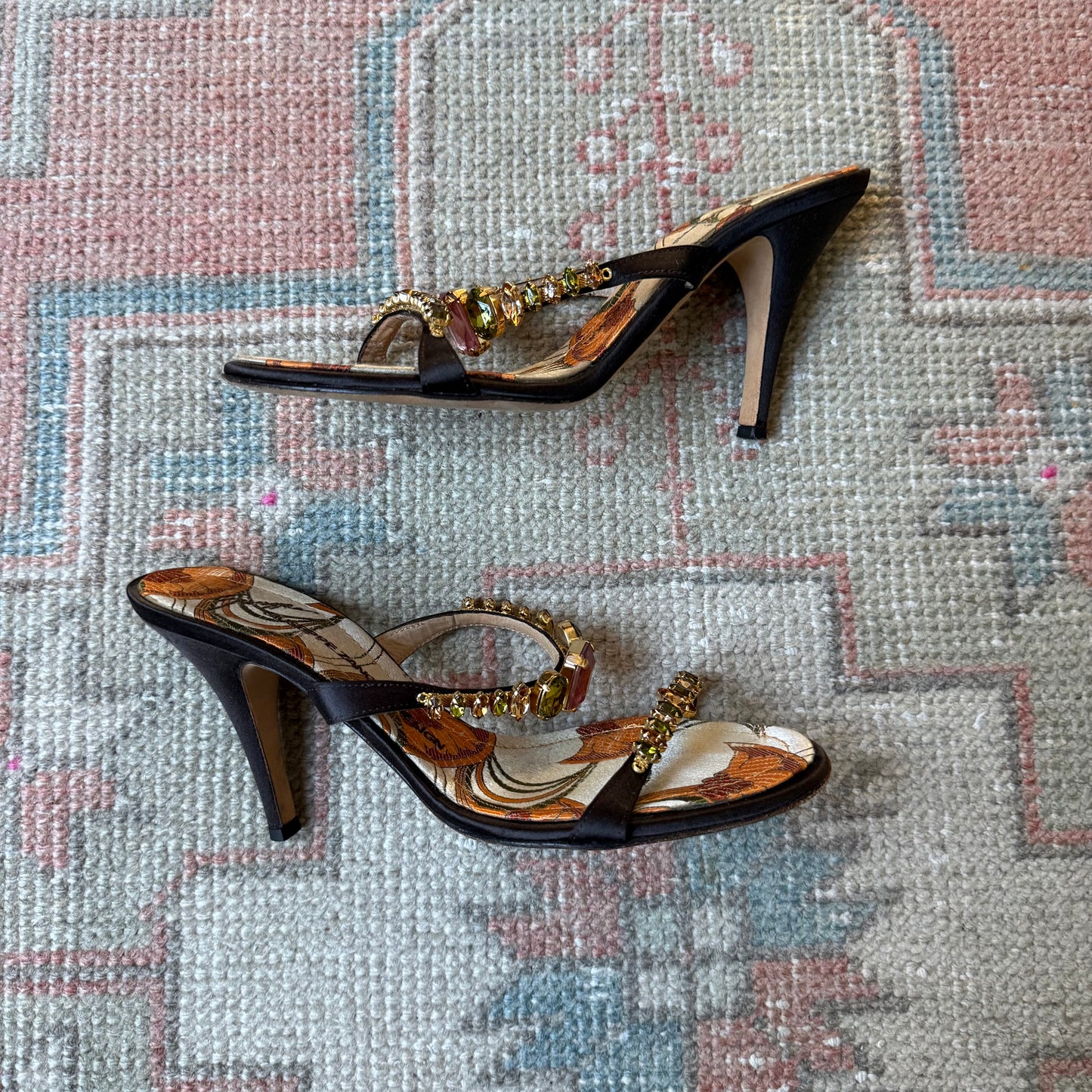 Y2K Giuseppe Zanotti Chocolate Jeweled Sandals - US 8
