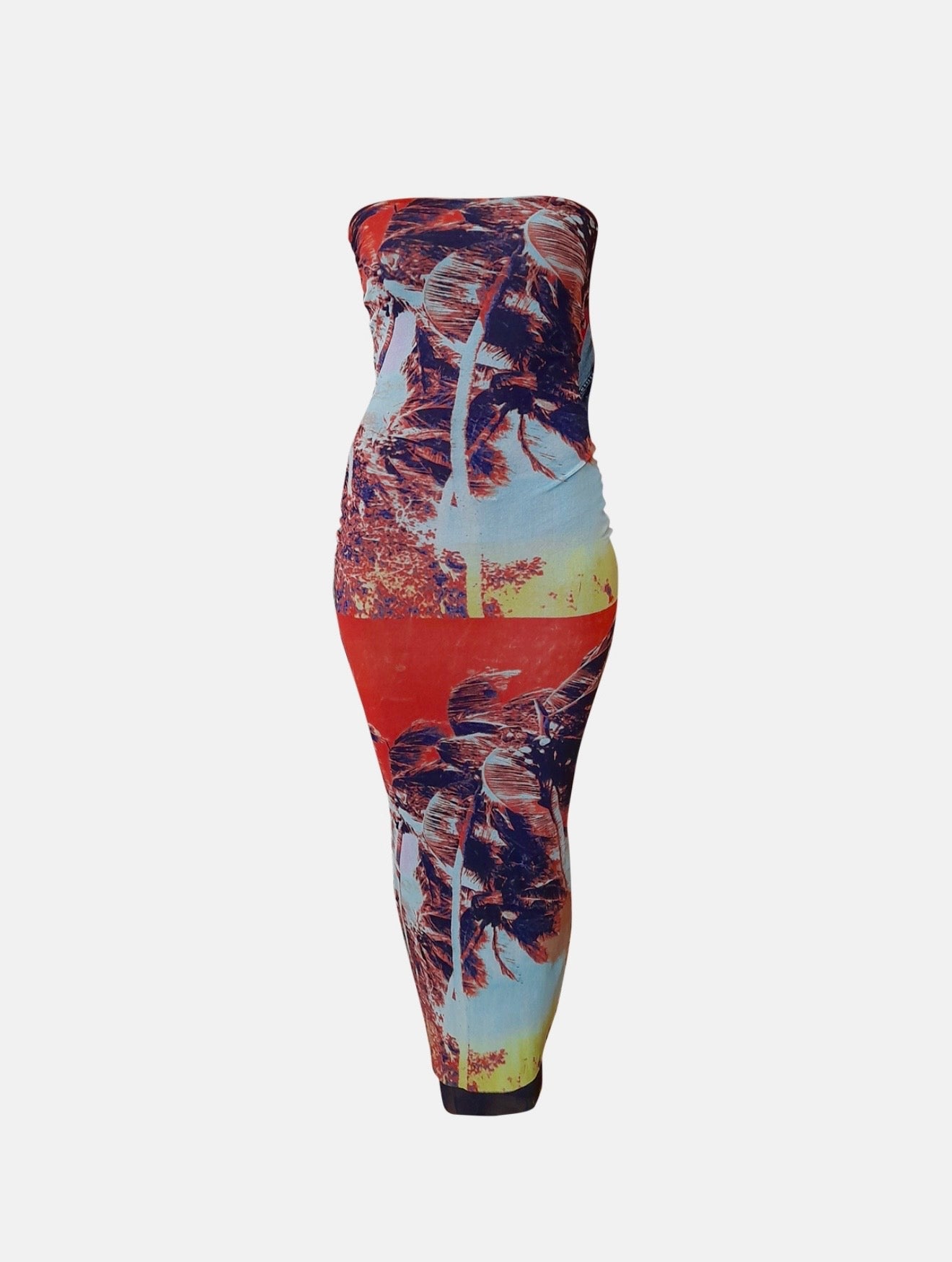 S/S1999 Jean Paul Gaultier Windy Palms Tube Dress