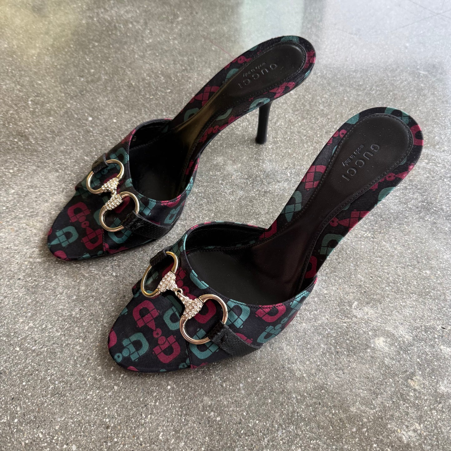 Early 2000s Gucci Satin Horsebit Mule - US 7