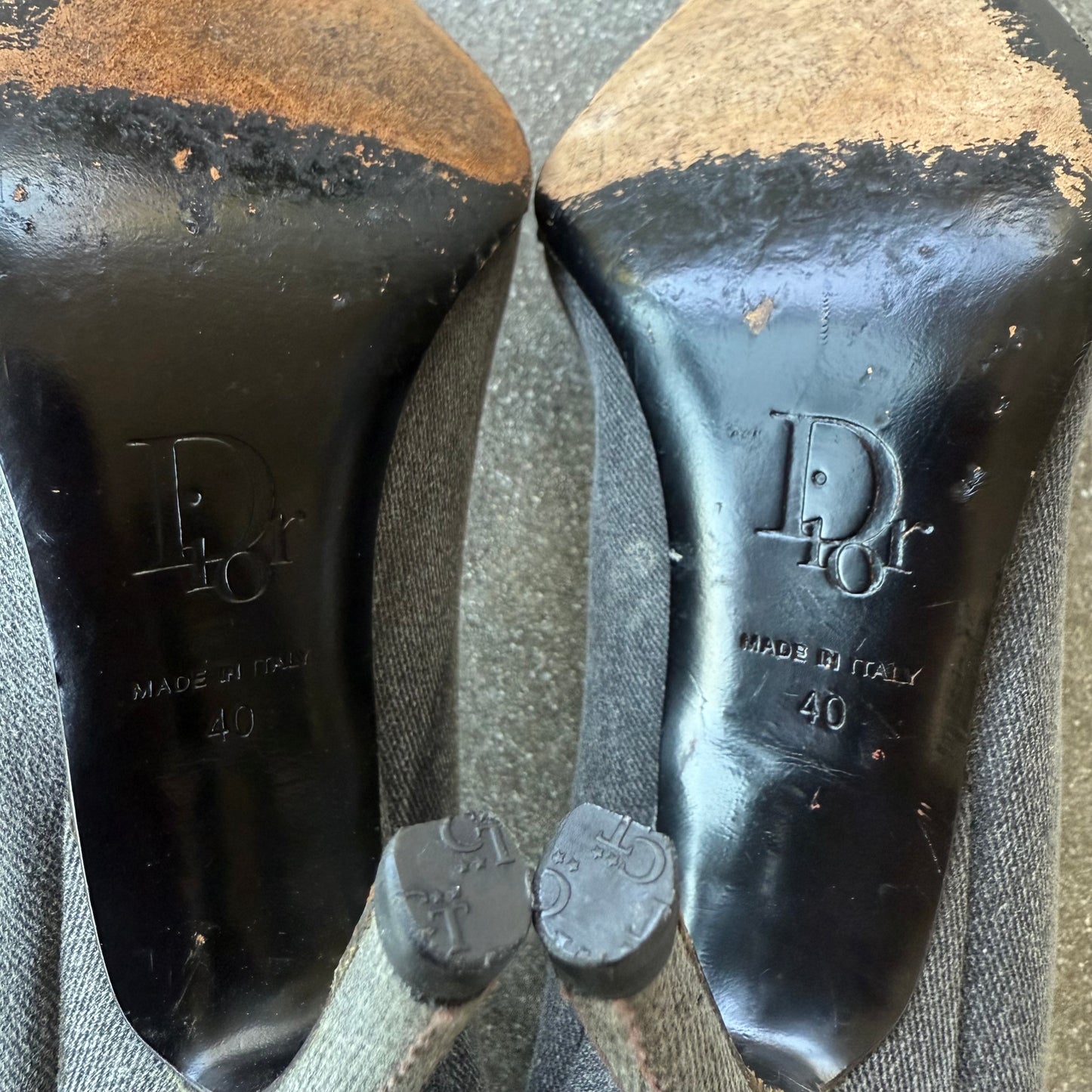 SS03 John Galliano Christian Dior Denim Pumps - US 9