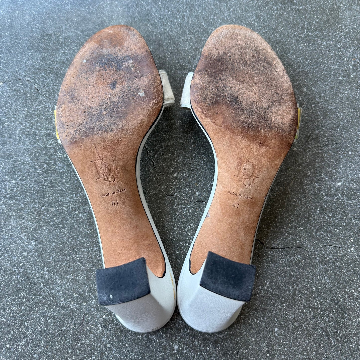 SS05 Galliano Dior Citrus Lock & Key Mules - US 11.5-12